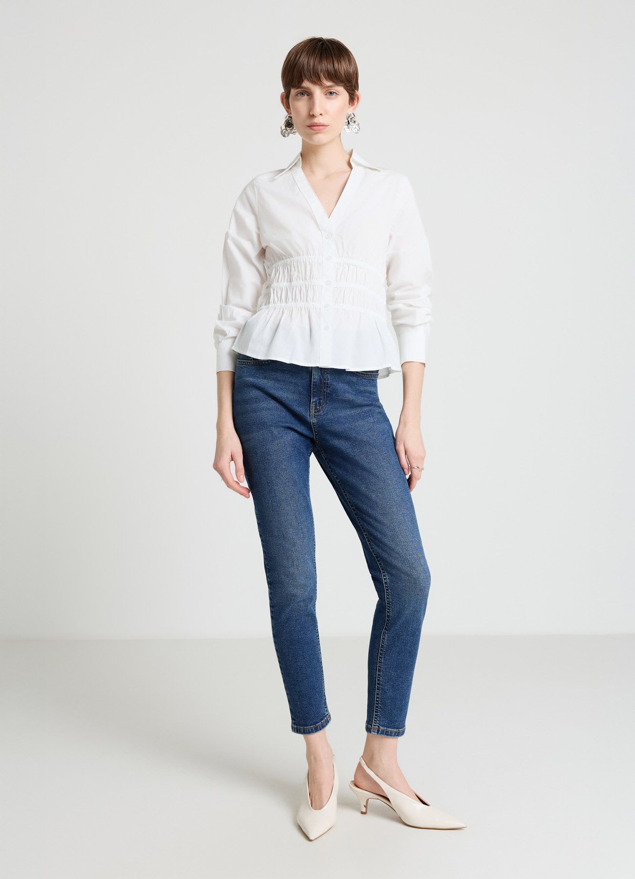 Jeans skinny a tinta unita