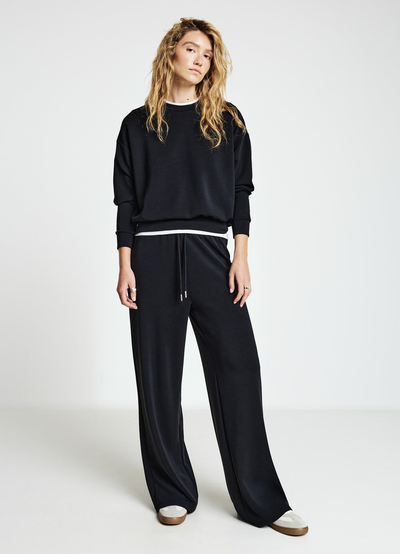 Pantaloni ginnici palazzo tinta unita