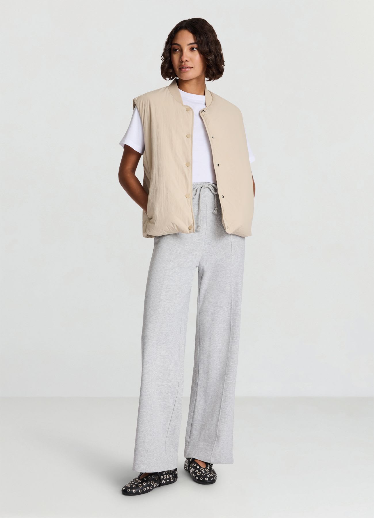 Pantaloni ginnici palazzo con nervature