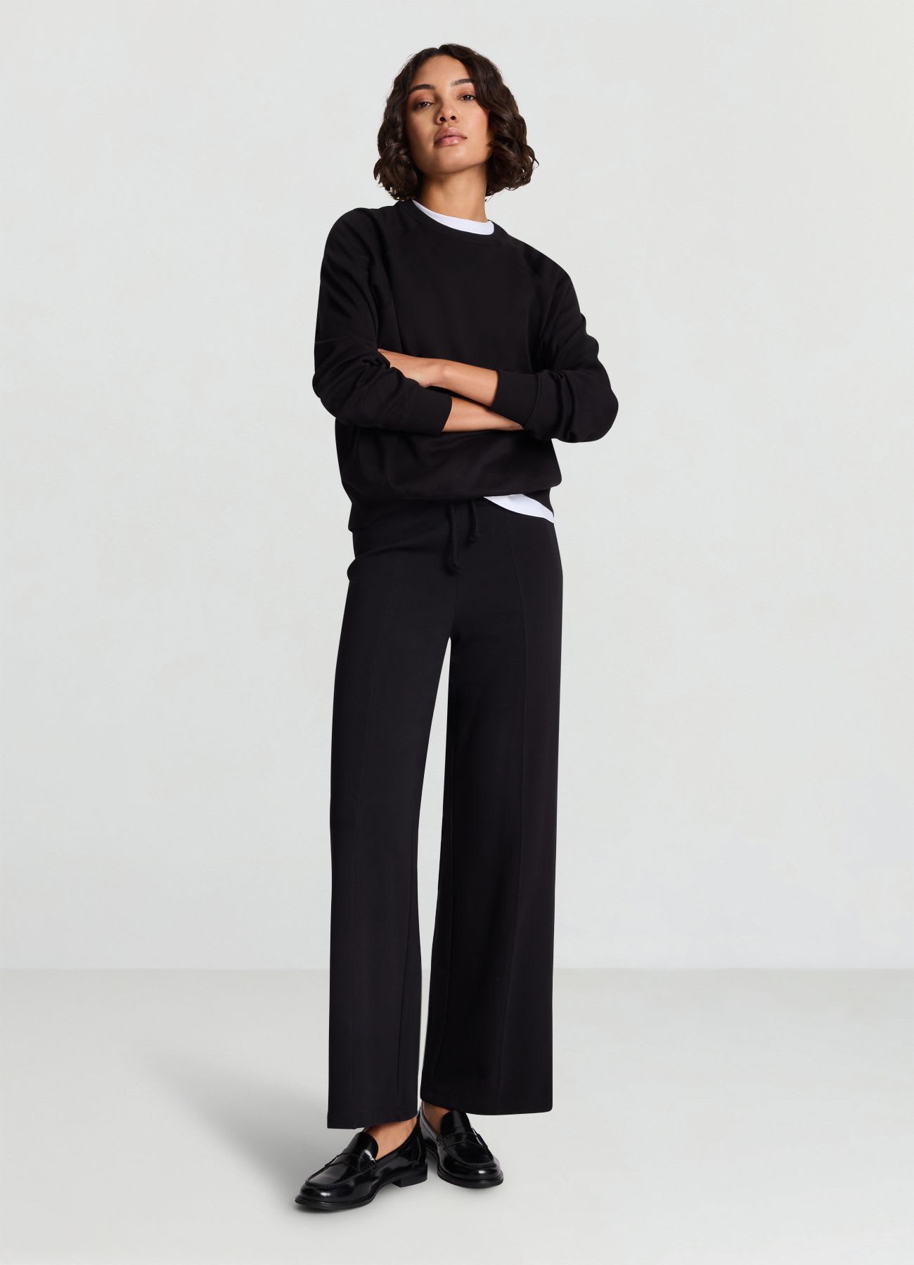 Pantaloni ginnici palazzo con nervature