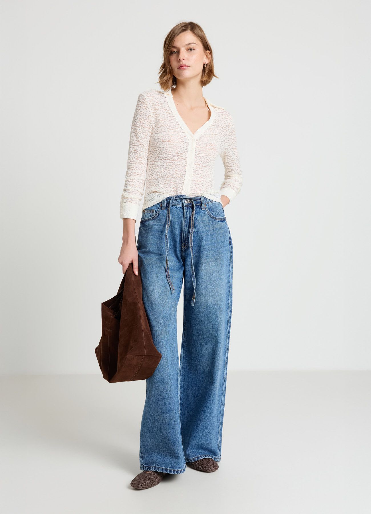 Camicia avvitata pizzo