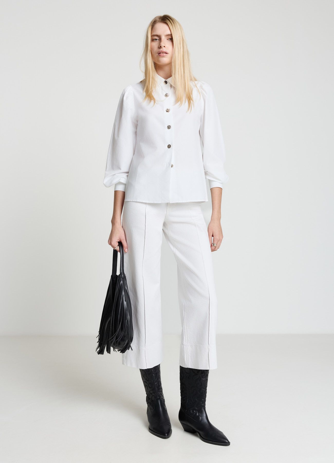 Camicia con bottoni oro