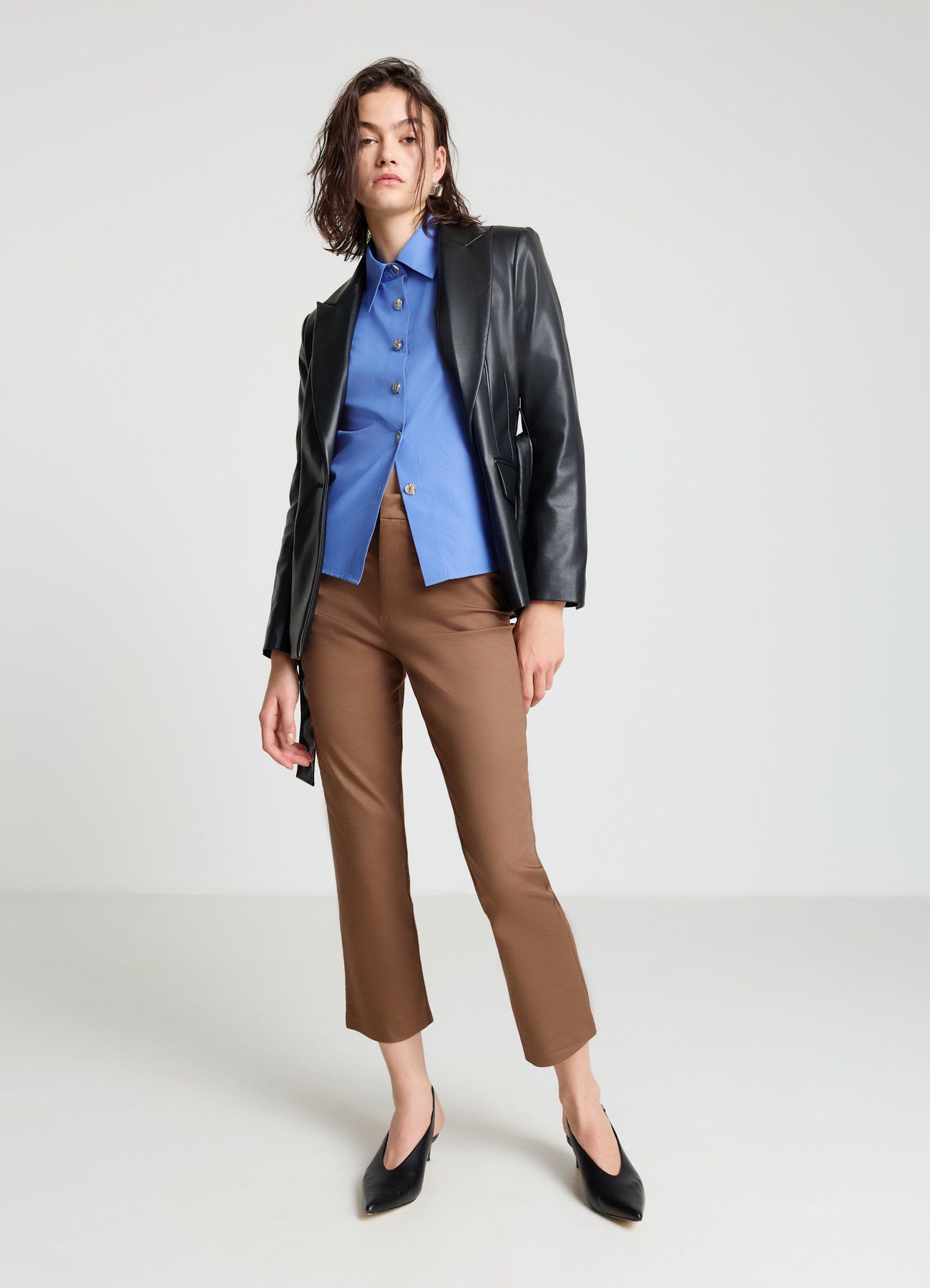 Camicia con bottoni oro