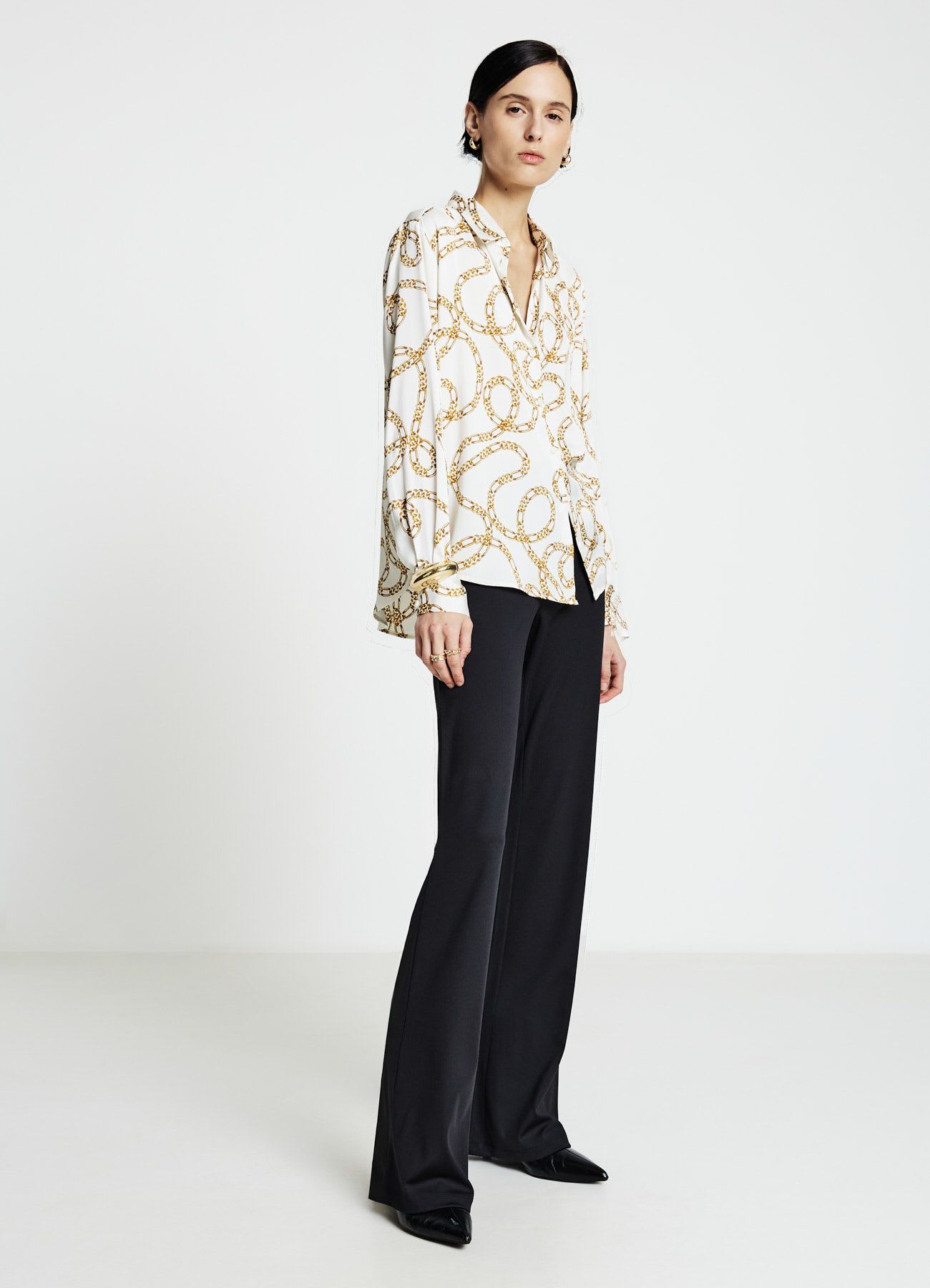 Camicia stampa catena simil satin