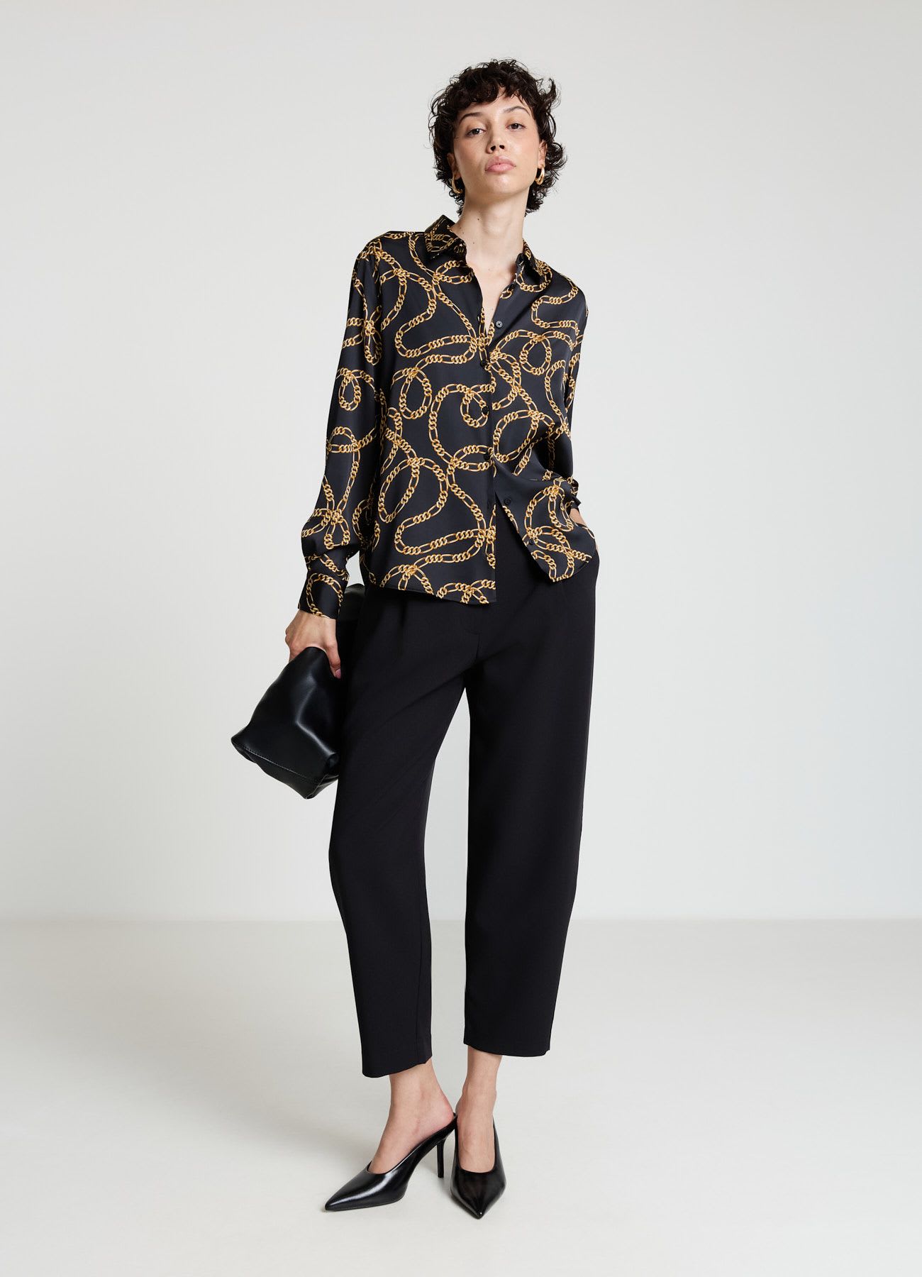 Camicia stampa catena simil satin