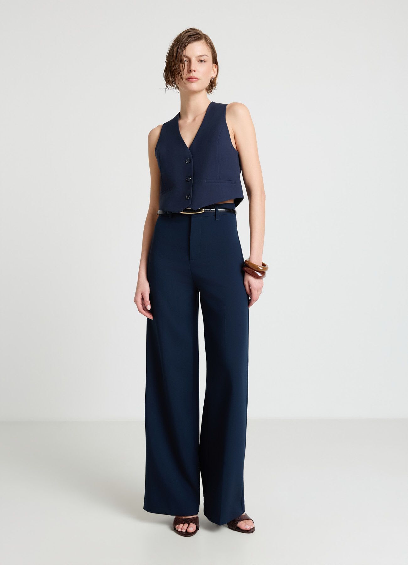 Pantaloni palazzo tinta unita