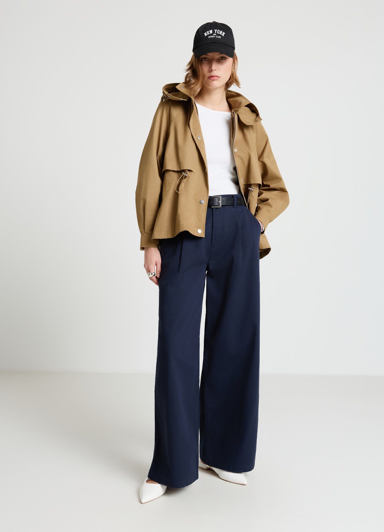 Pantaloni palazzo con pinces