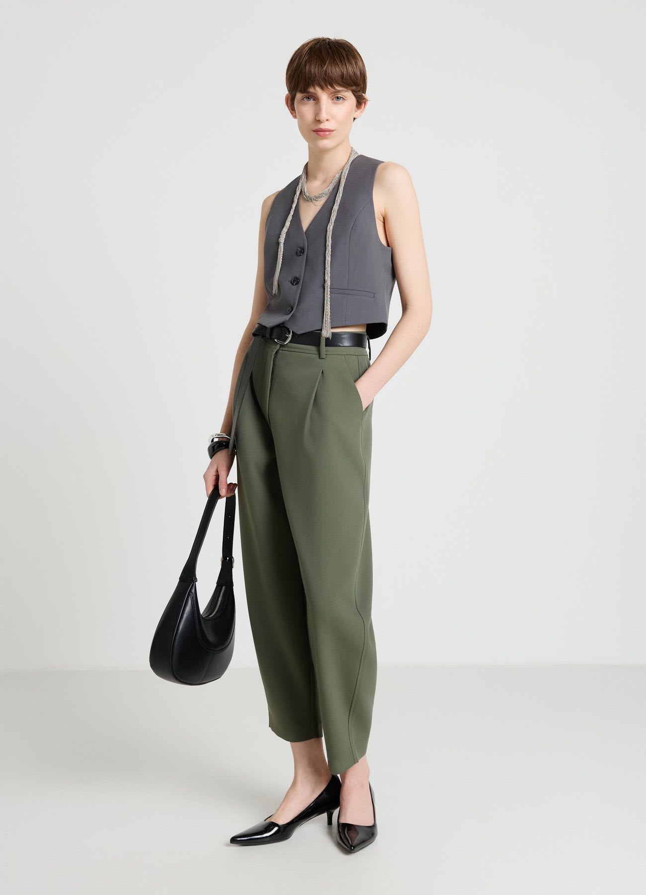 Pantaloni barrel fit
