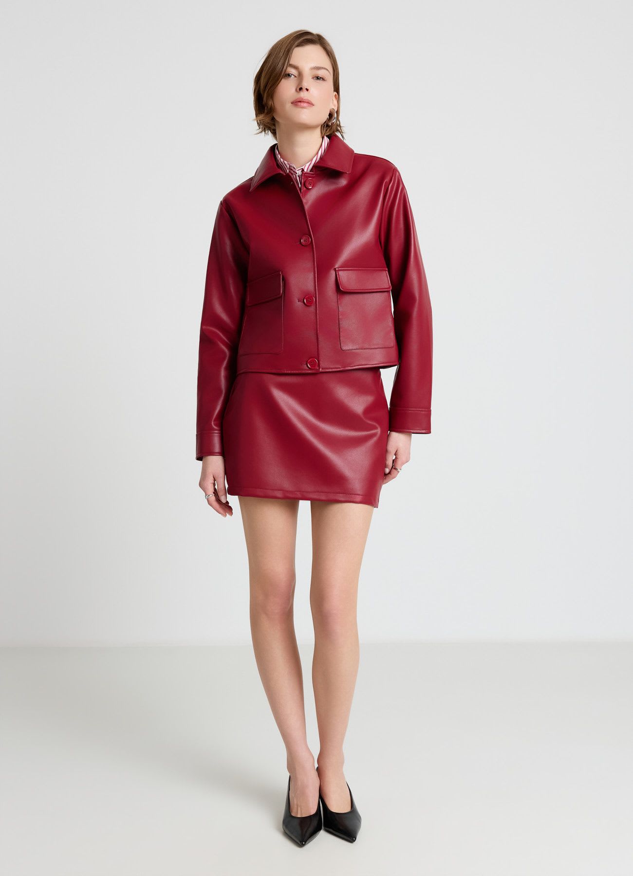 Gonna mini in similpelle