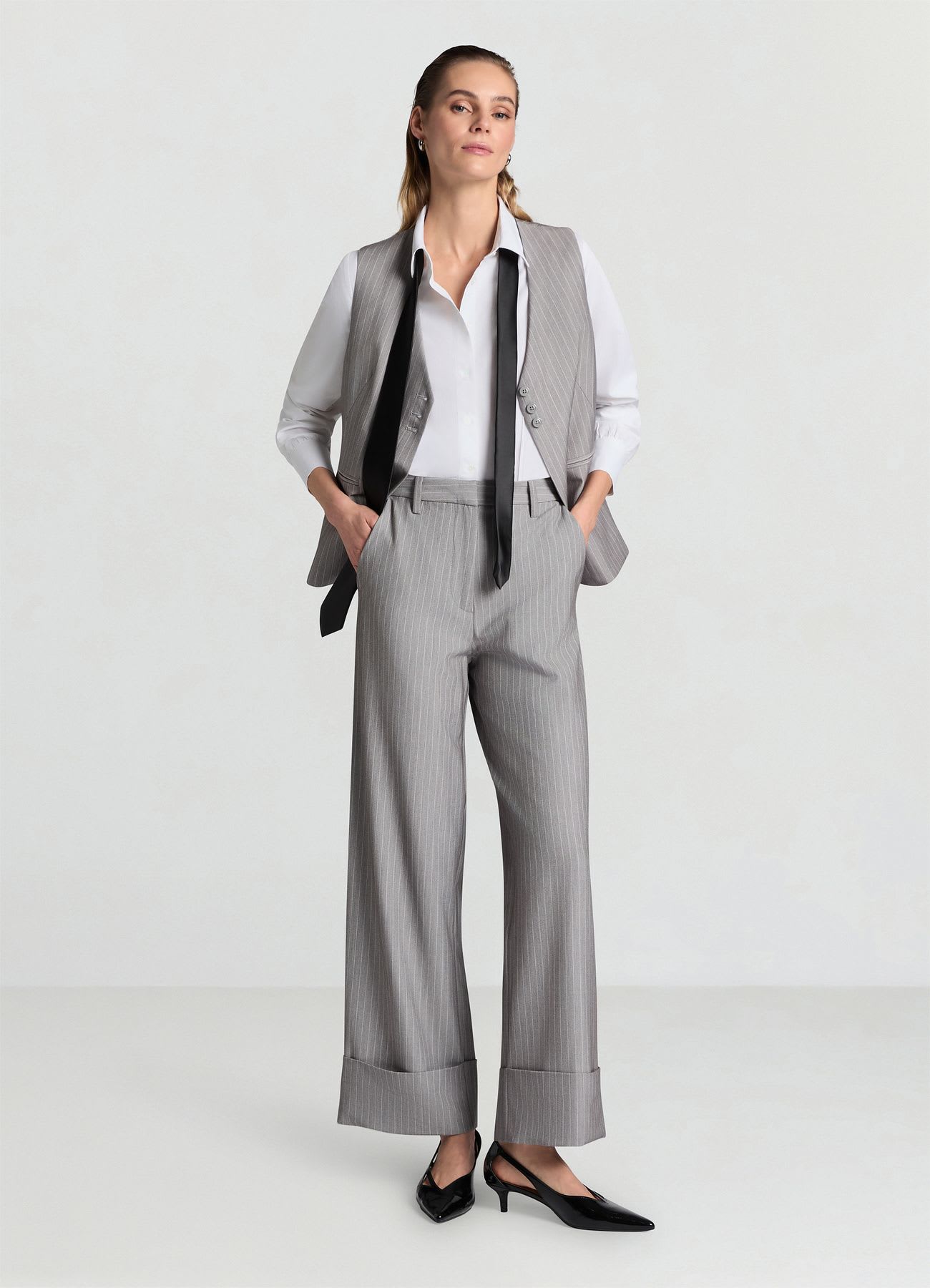 Camicia cropped con pinces