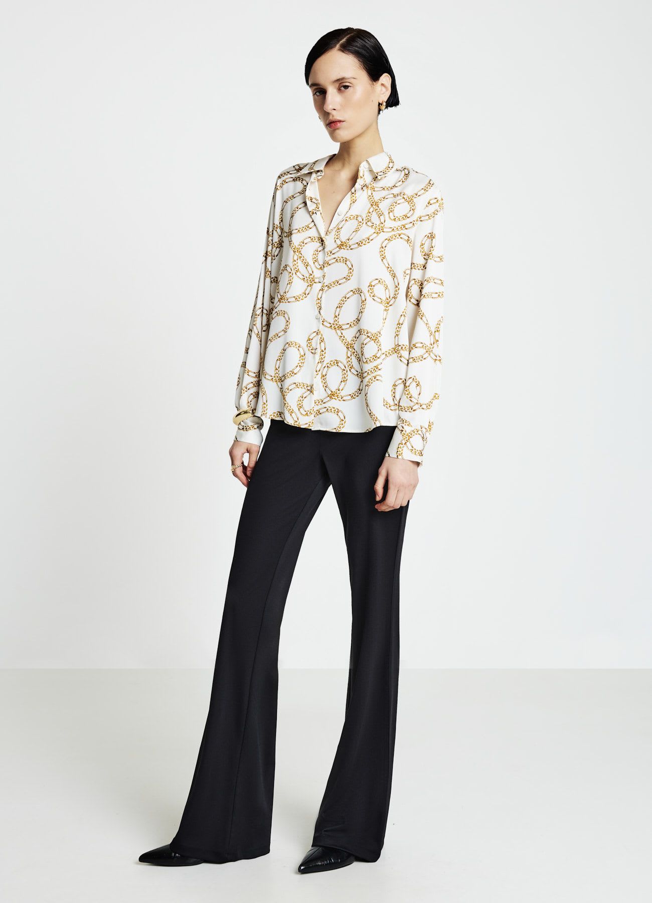 Leggings flared tinta unita