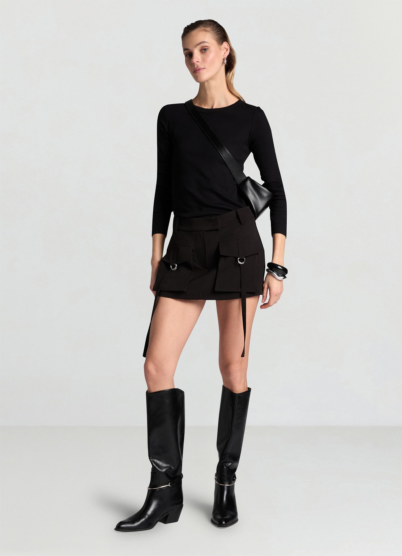 Gonna-pantalone con tasche cargo