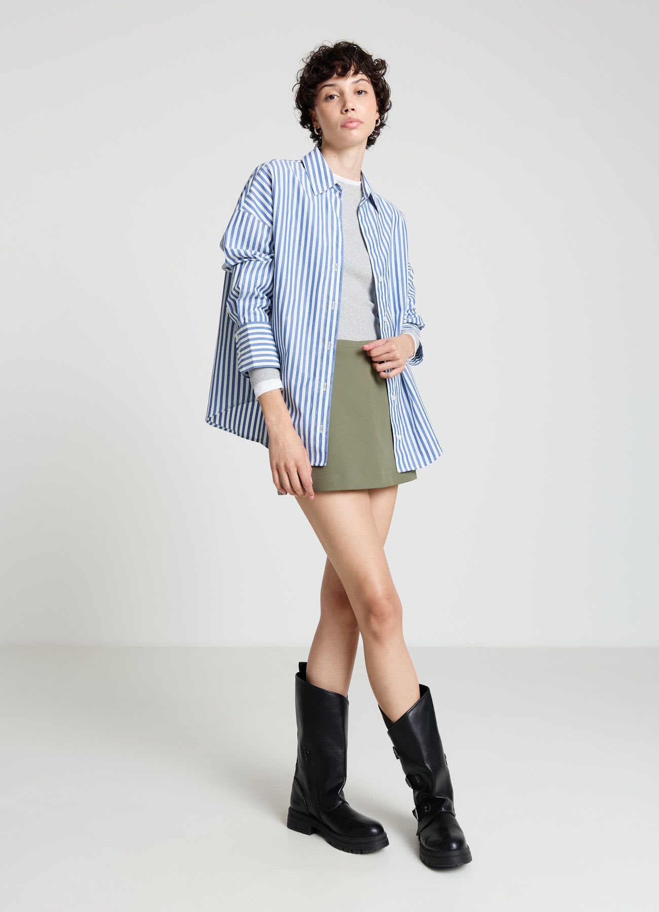 Gonna-pantalone tinta unita