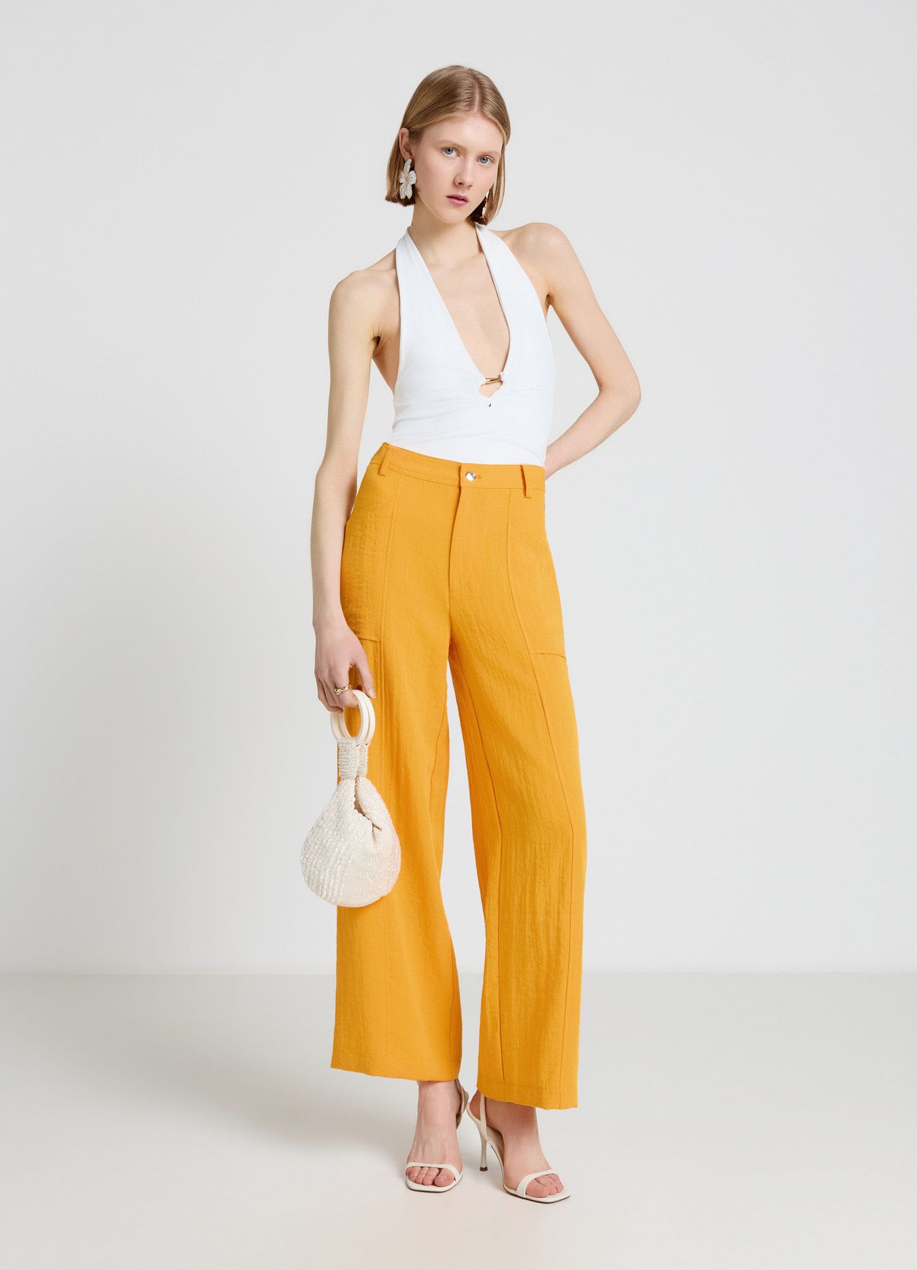 Pantaloni palazzo con tasche