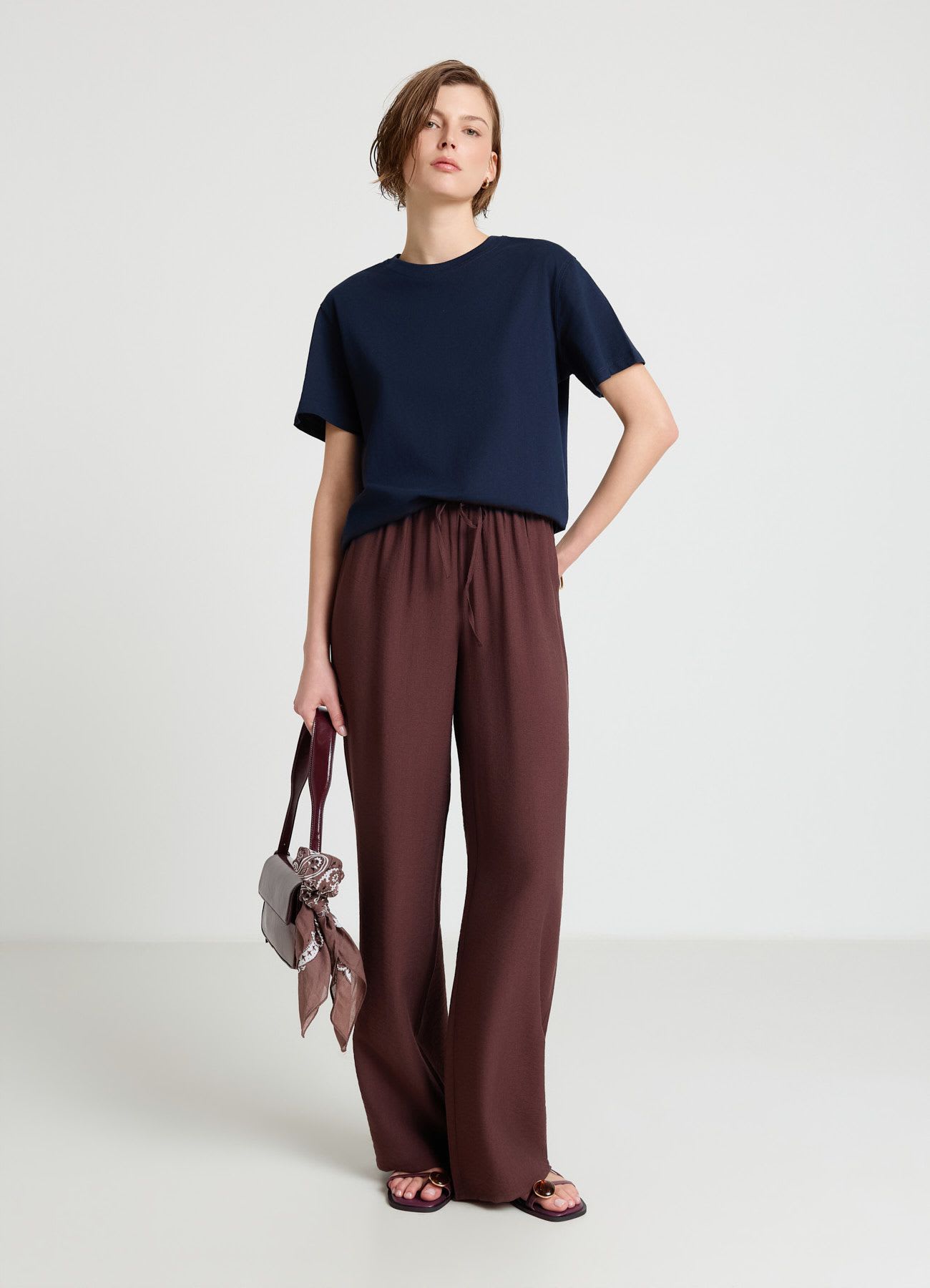 Pantaloni palazzo con coulisse