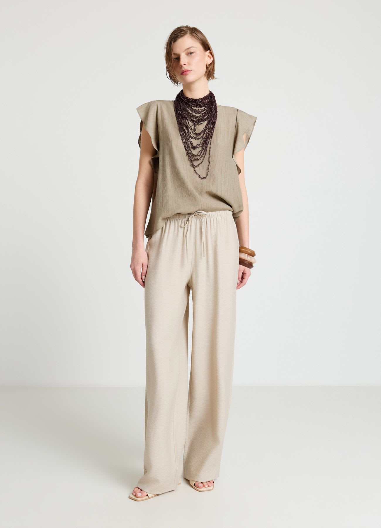 Pantaloni palazzo con coulisse