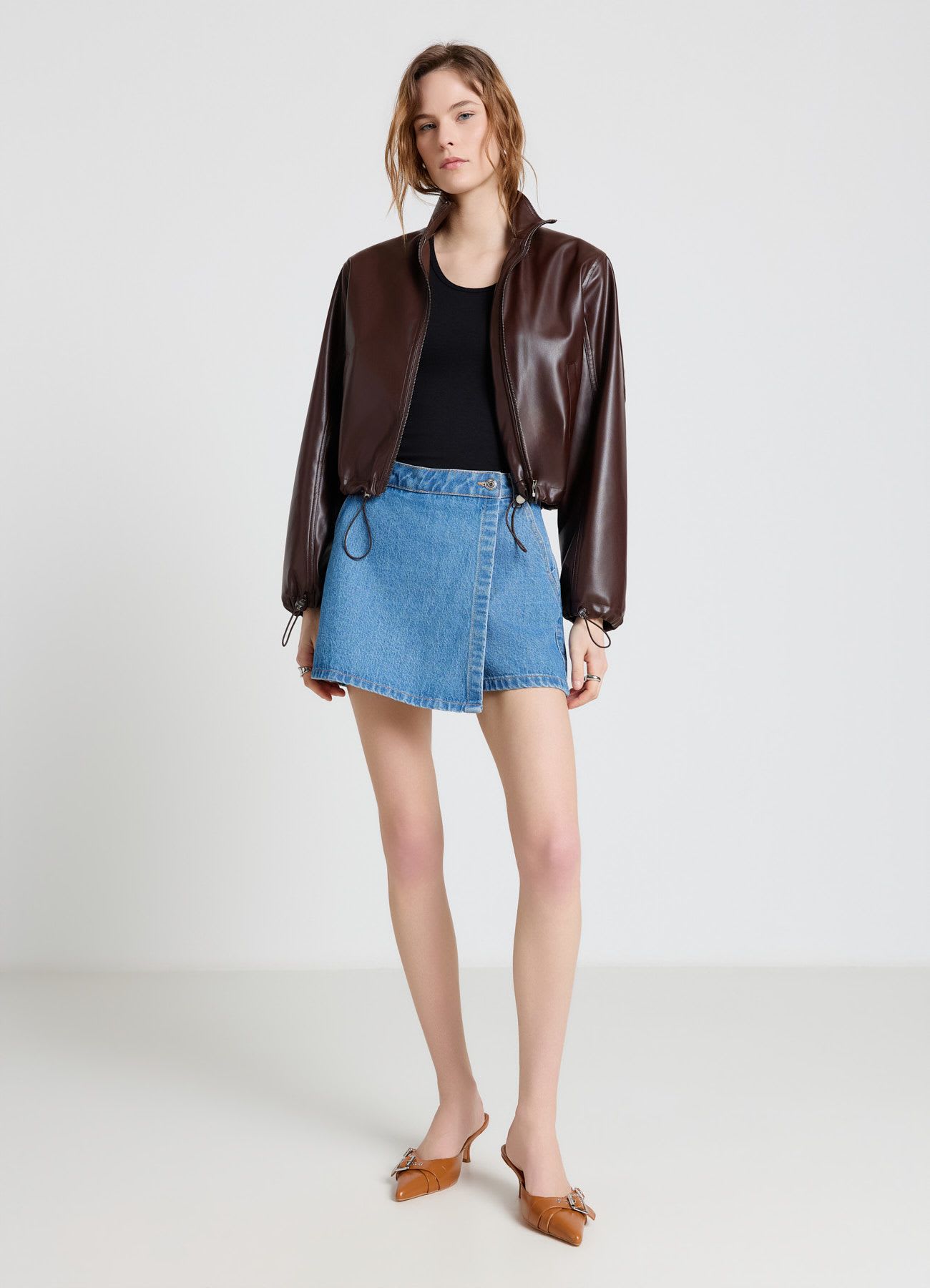Gonna-pantalone in denim