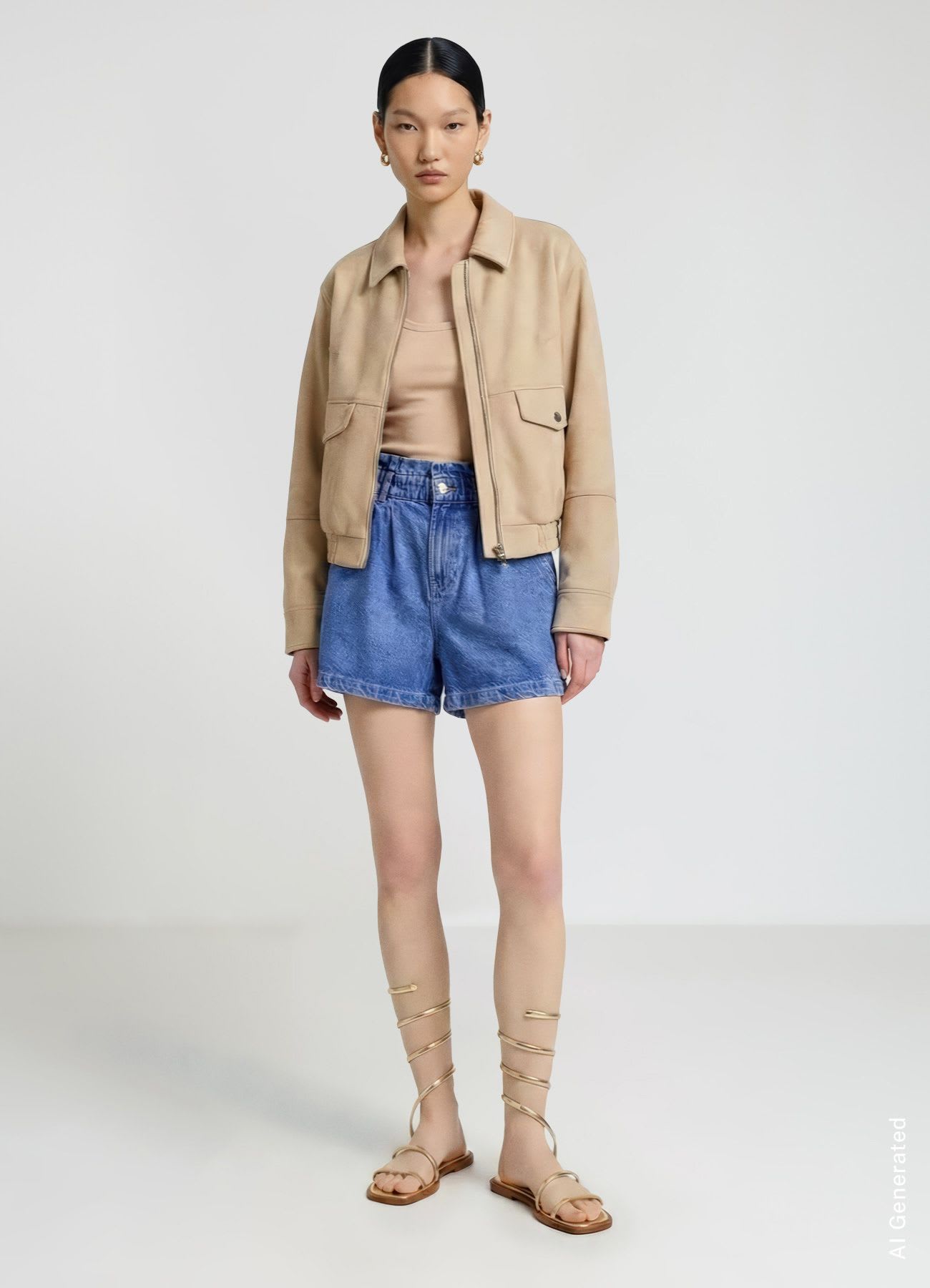 Shorts jeans paper bag