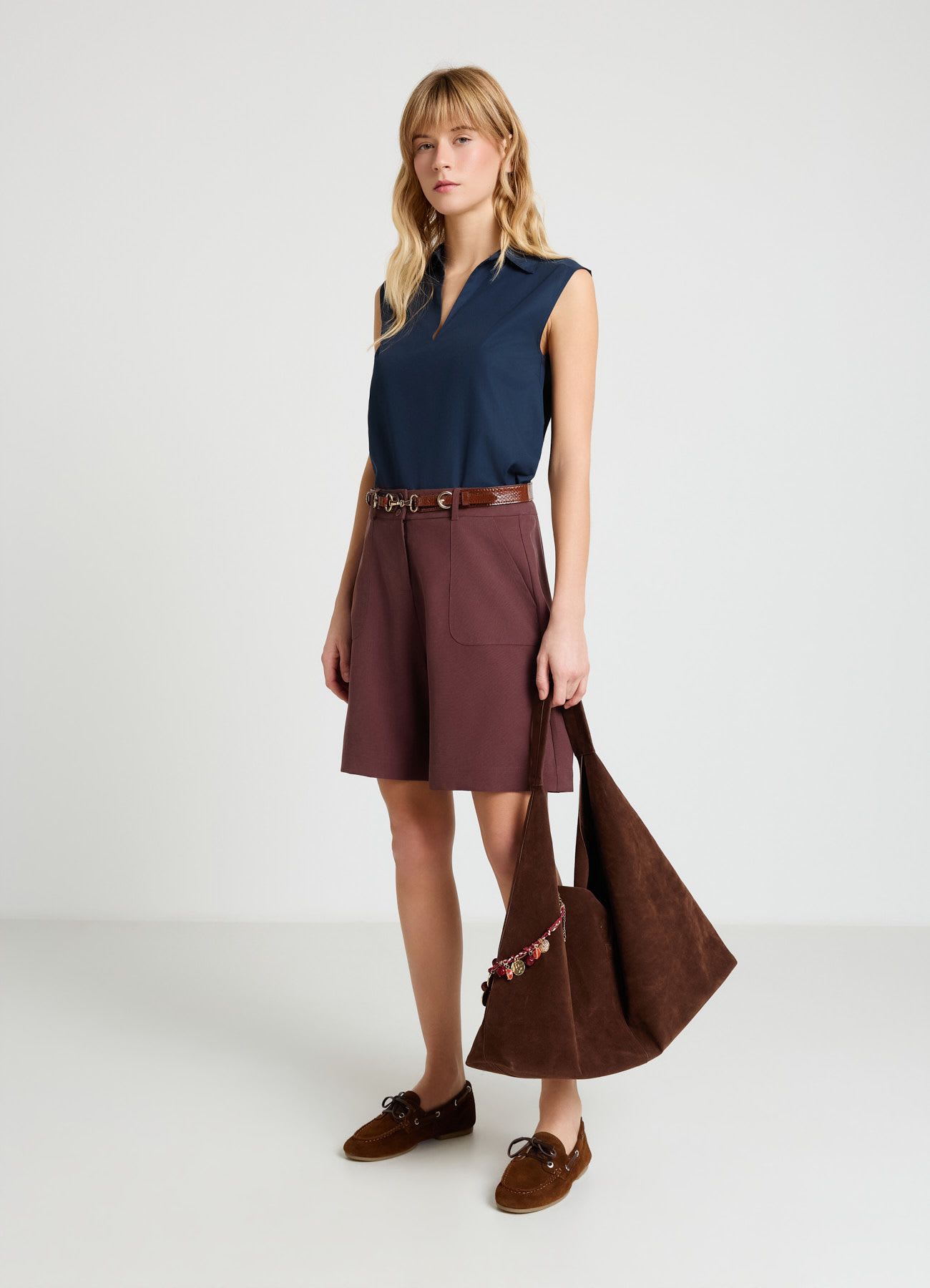 Bermuda con tasche applicate