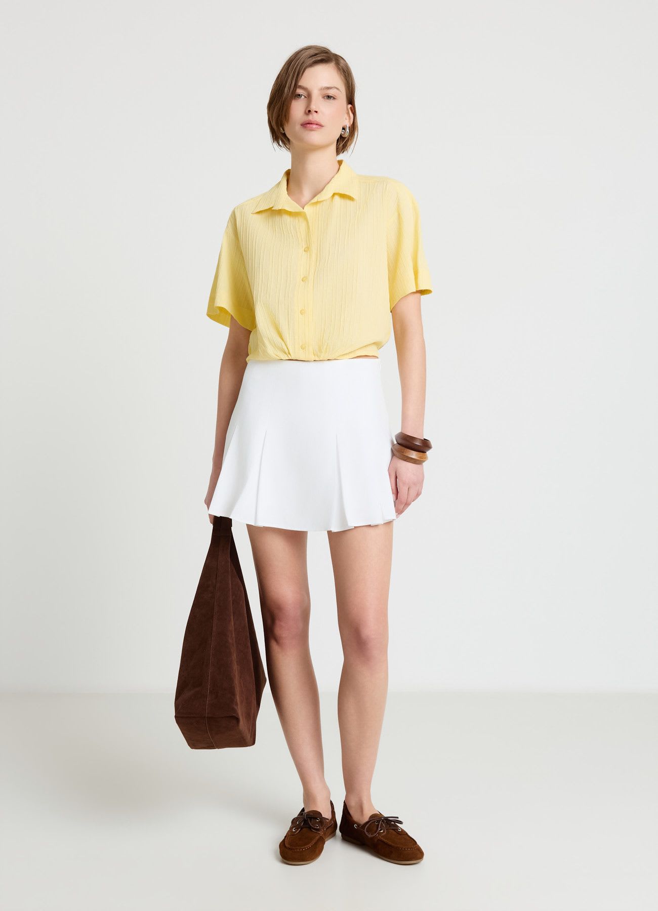 Camicia con lavorazione a rilievo