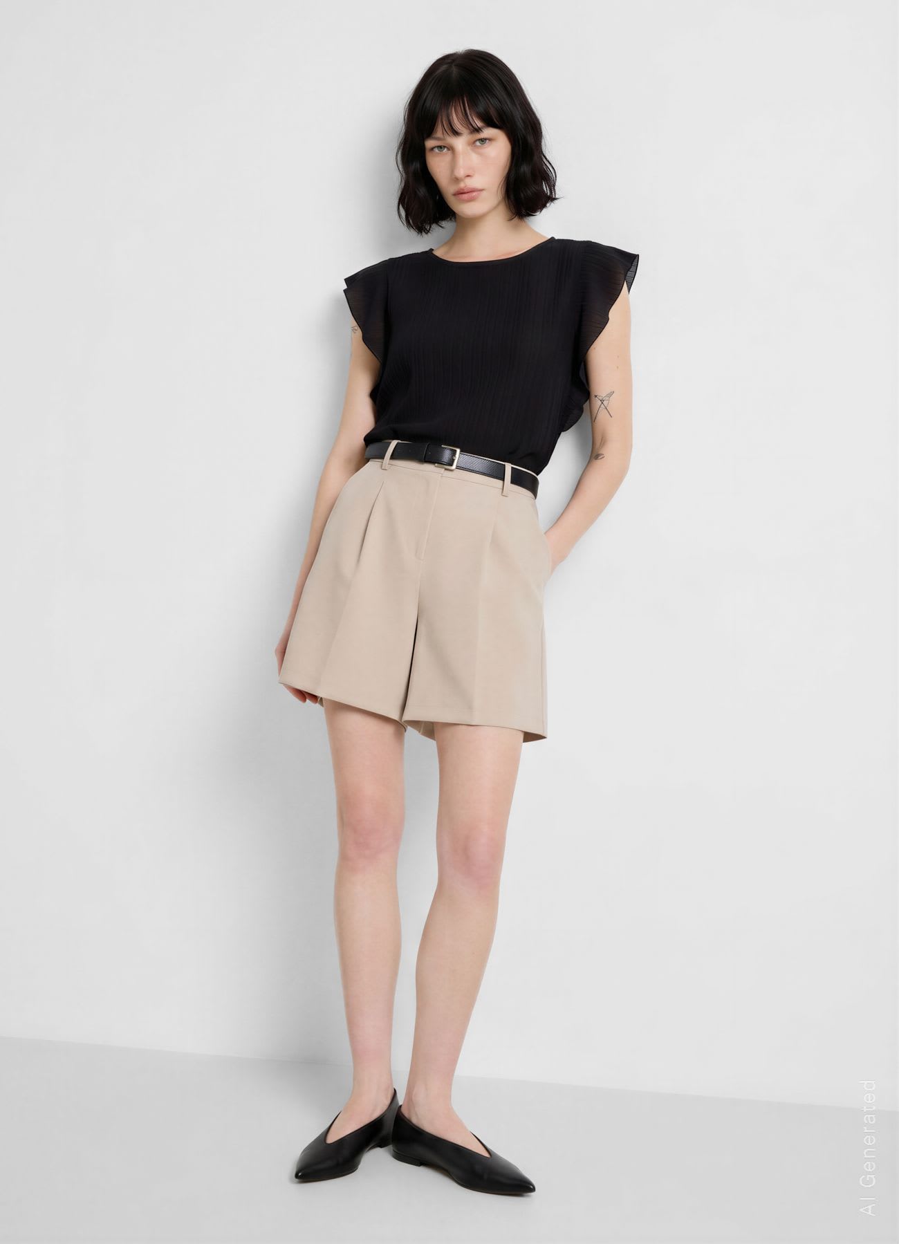 Shorts bermuda sartoriali a tinta unita