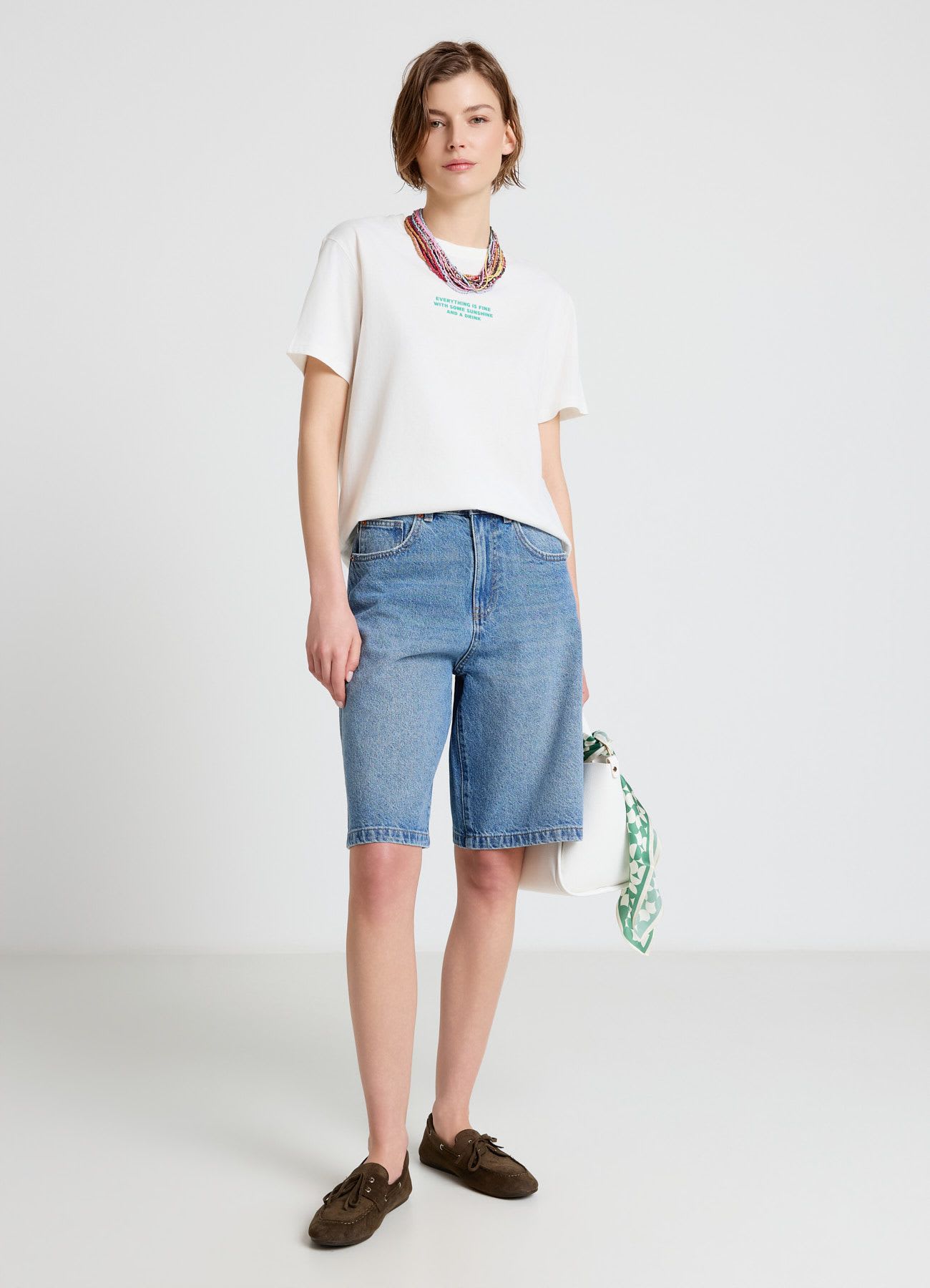 T-shirt con stampa cocktail