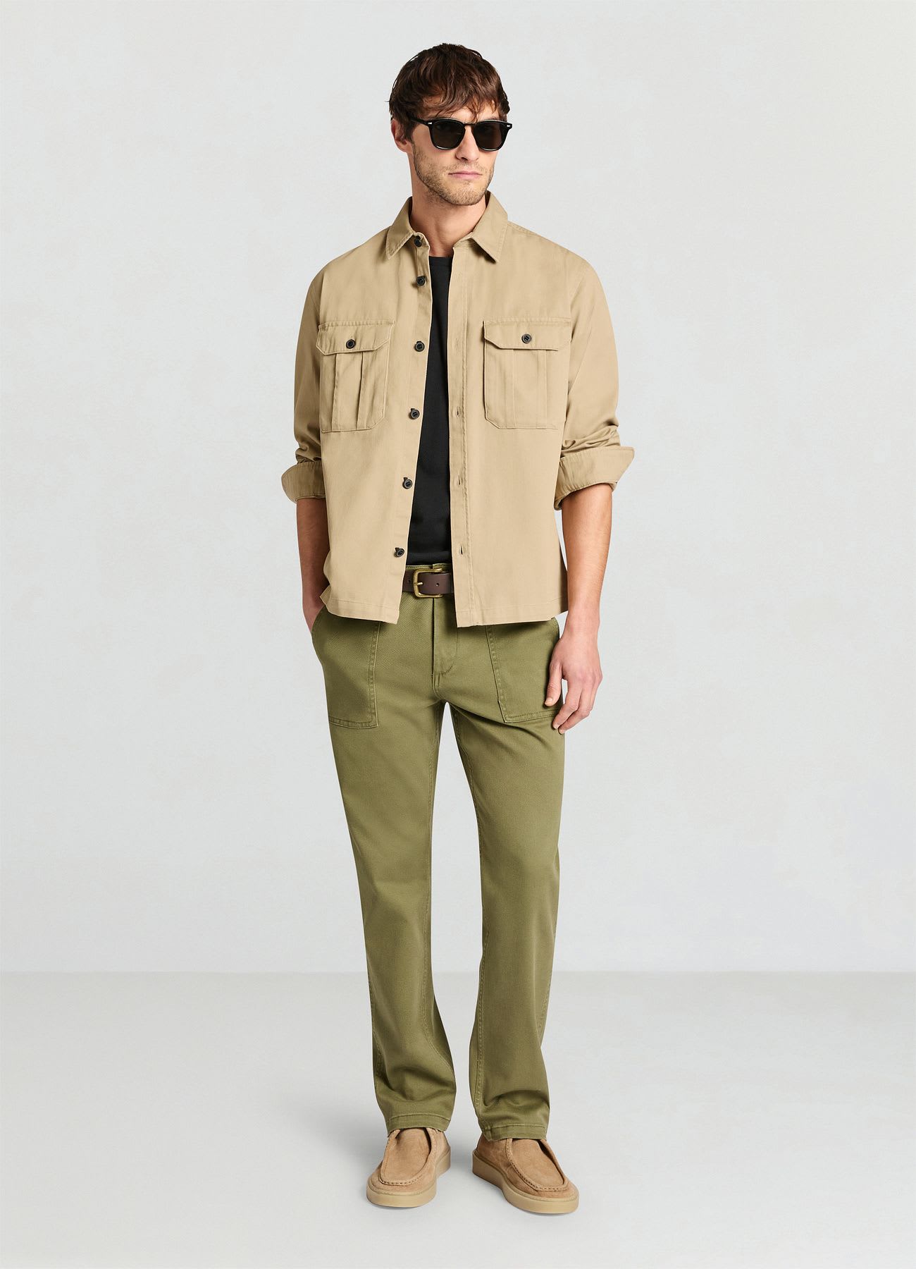 Camicia con tasche in cotone