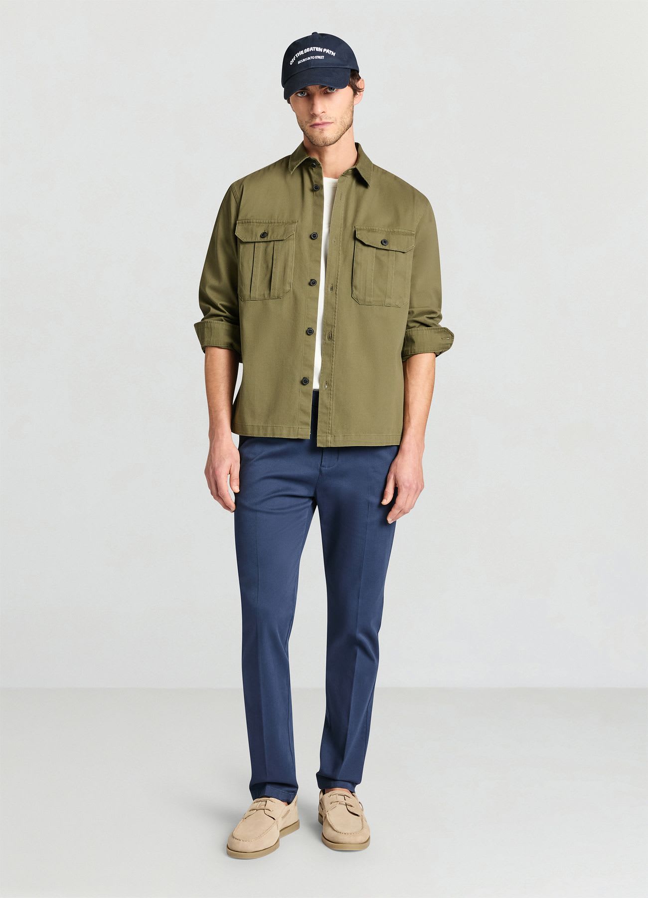 Camicia con tasche in cotone