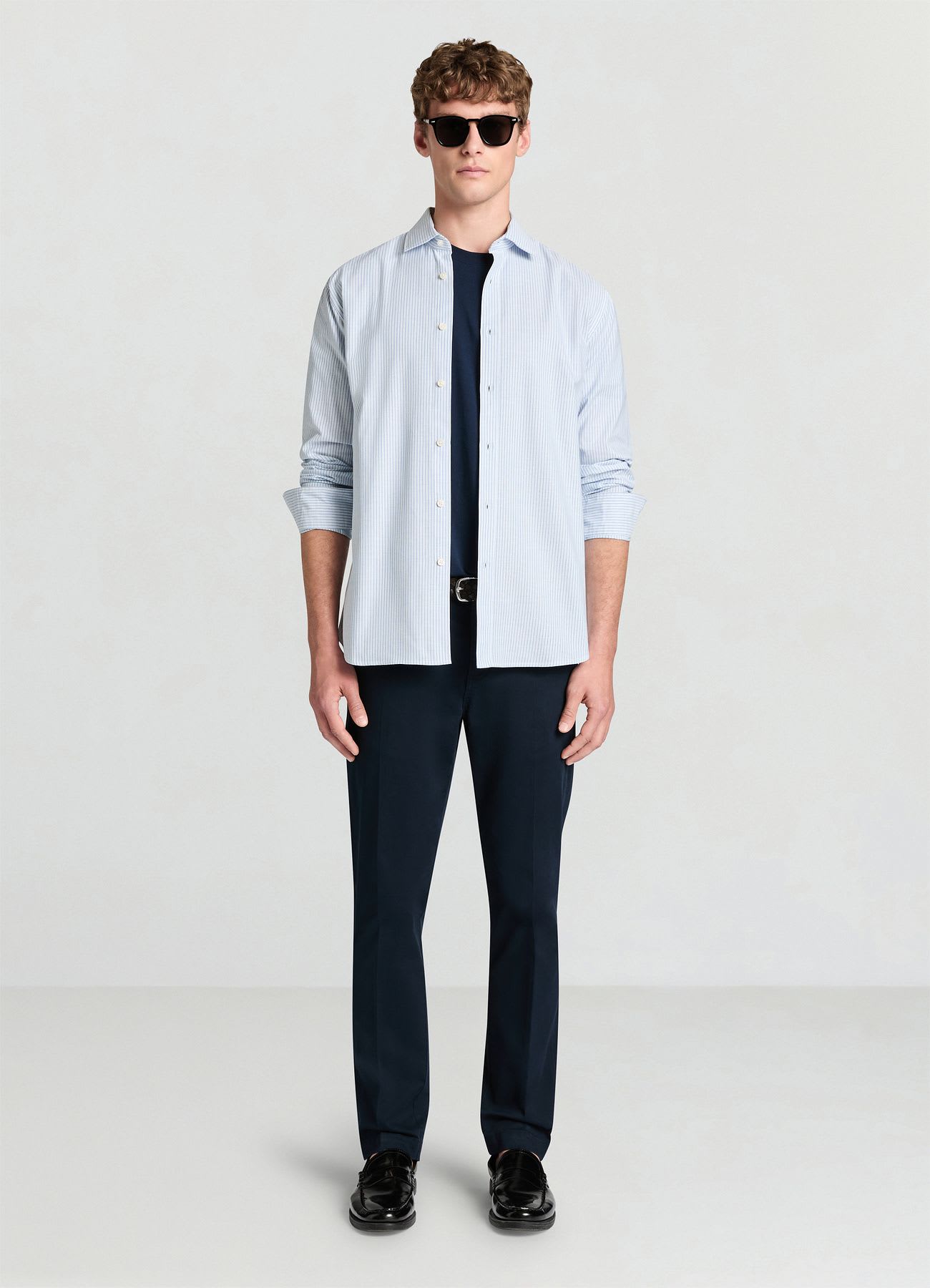 Camicia a righe con colletto classico