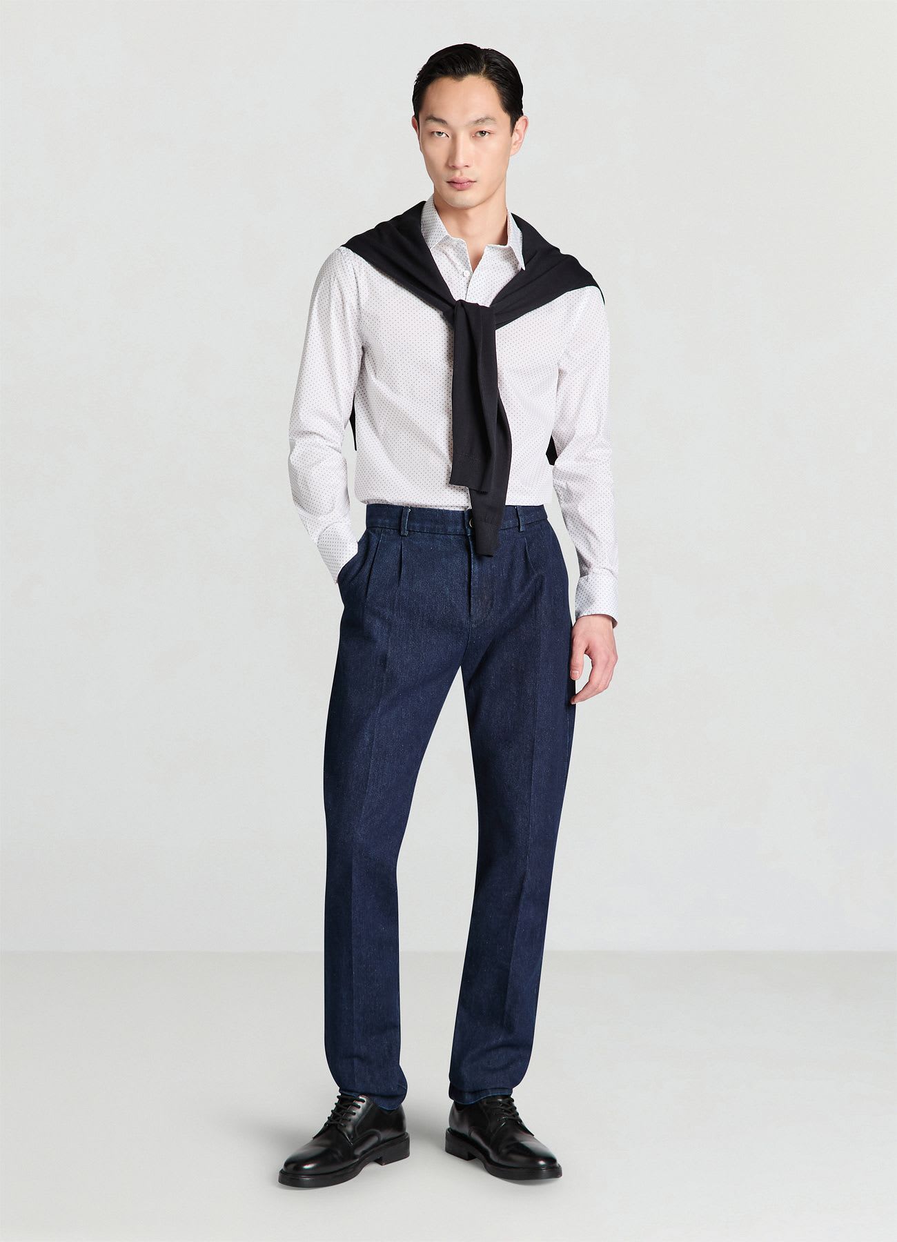 Camicia slim fit con microfantasia