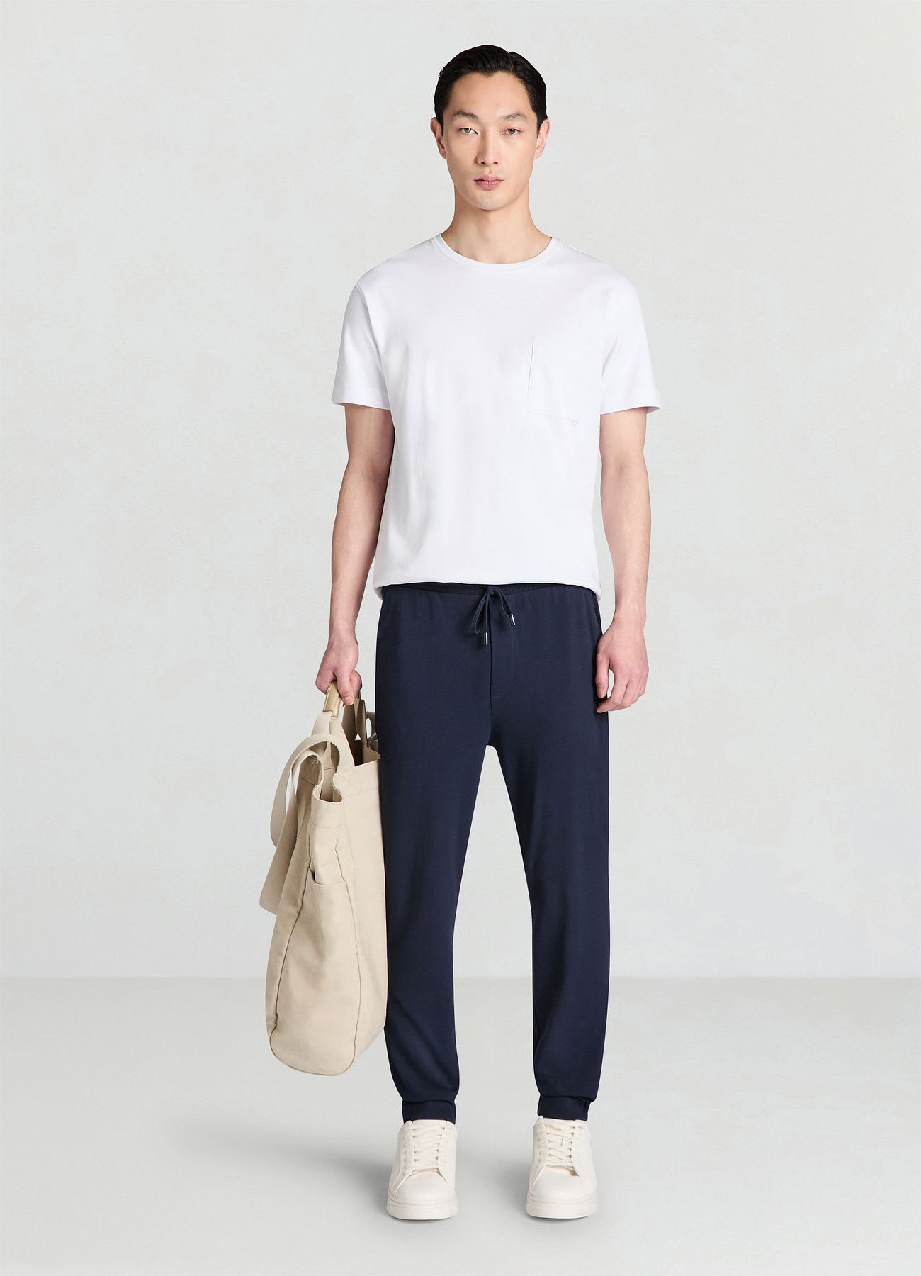 Pantaloni ginnici tessuto piquet tinta unita
