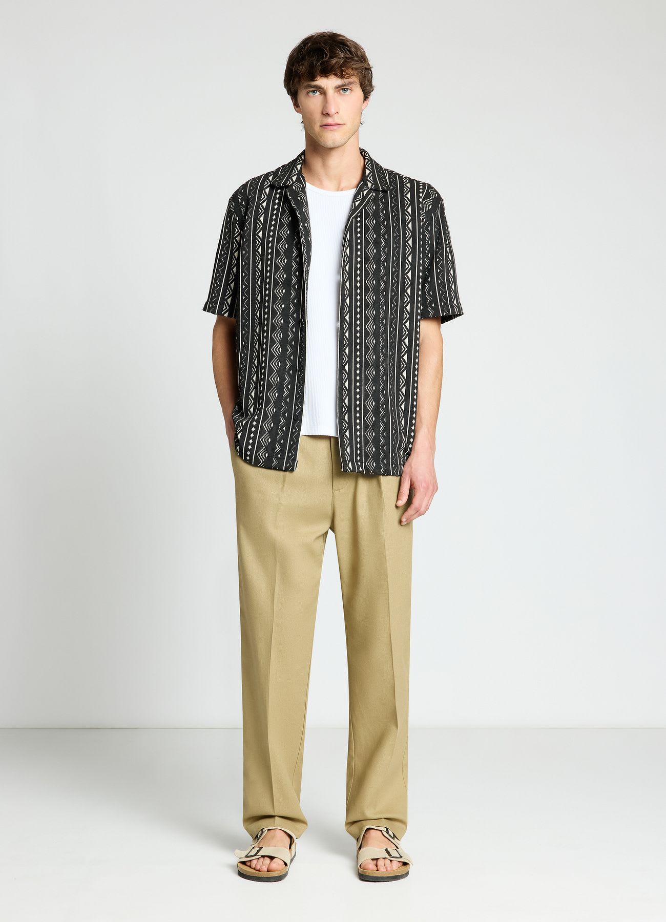 Camicia bowling fantasia jacquard