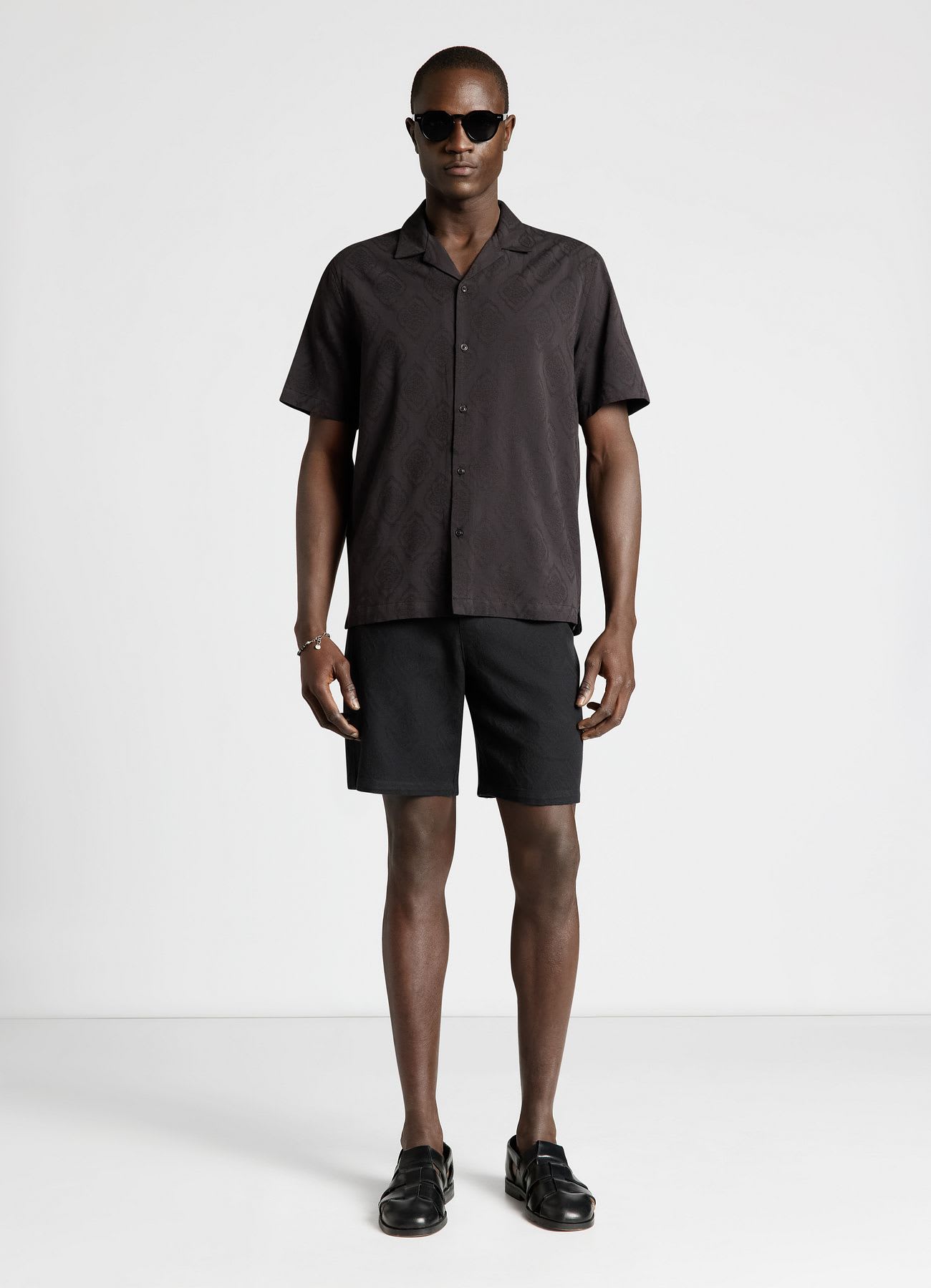 Camicia bowling jacquard