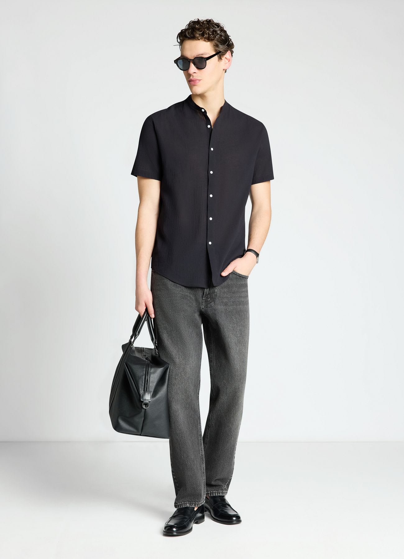 Camicia con collo coreana