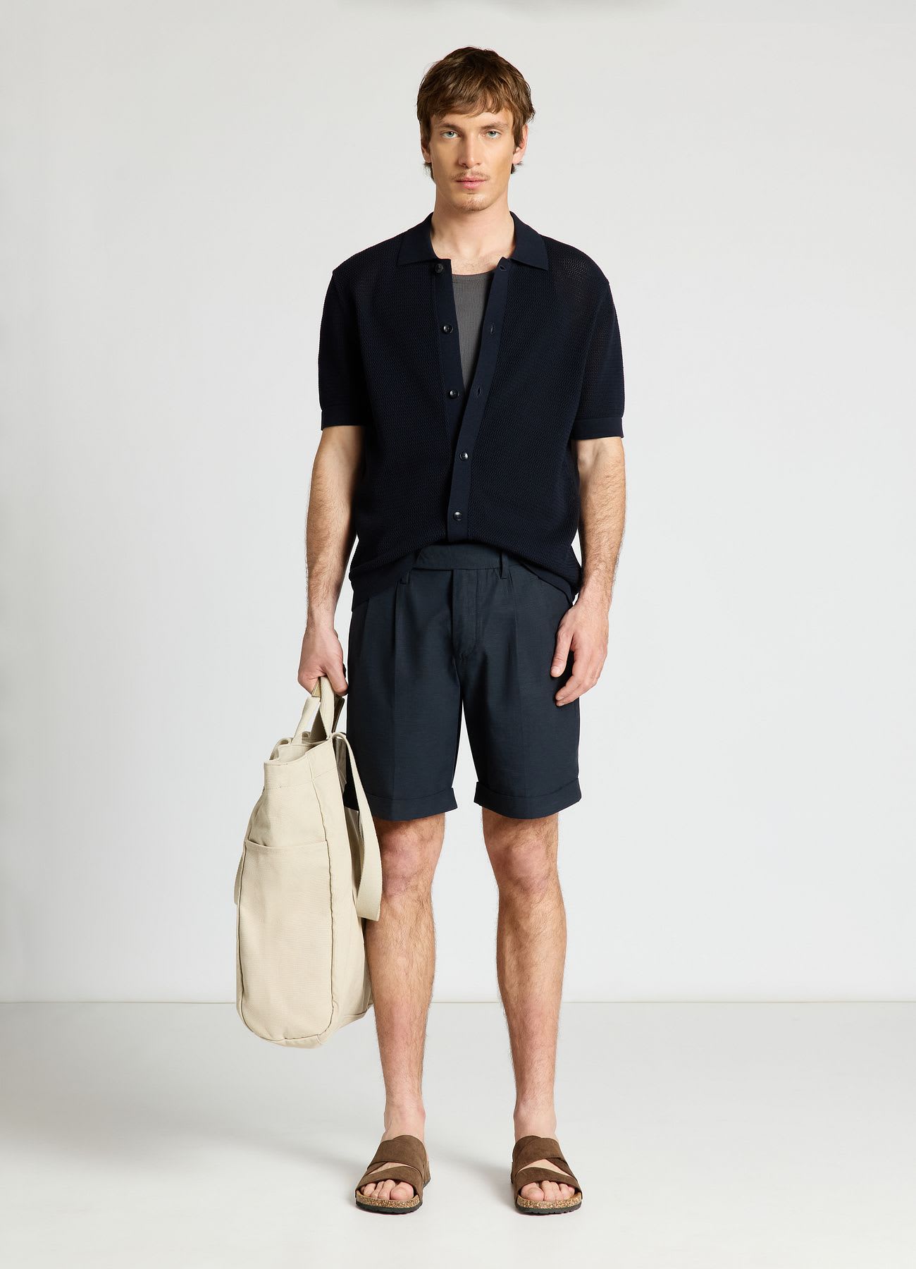 Camicia traforata con bottoni