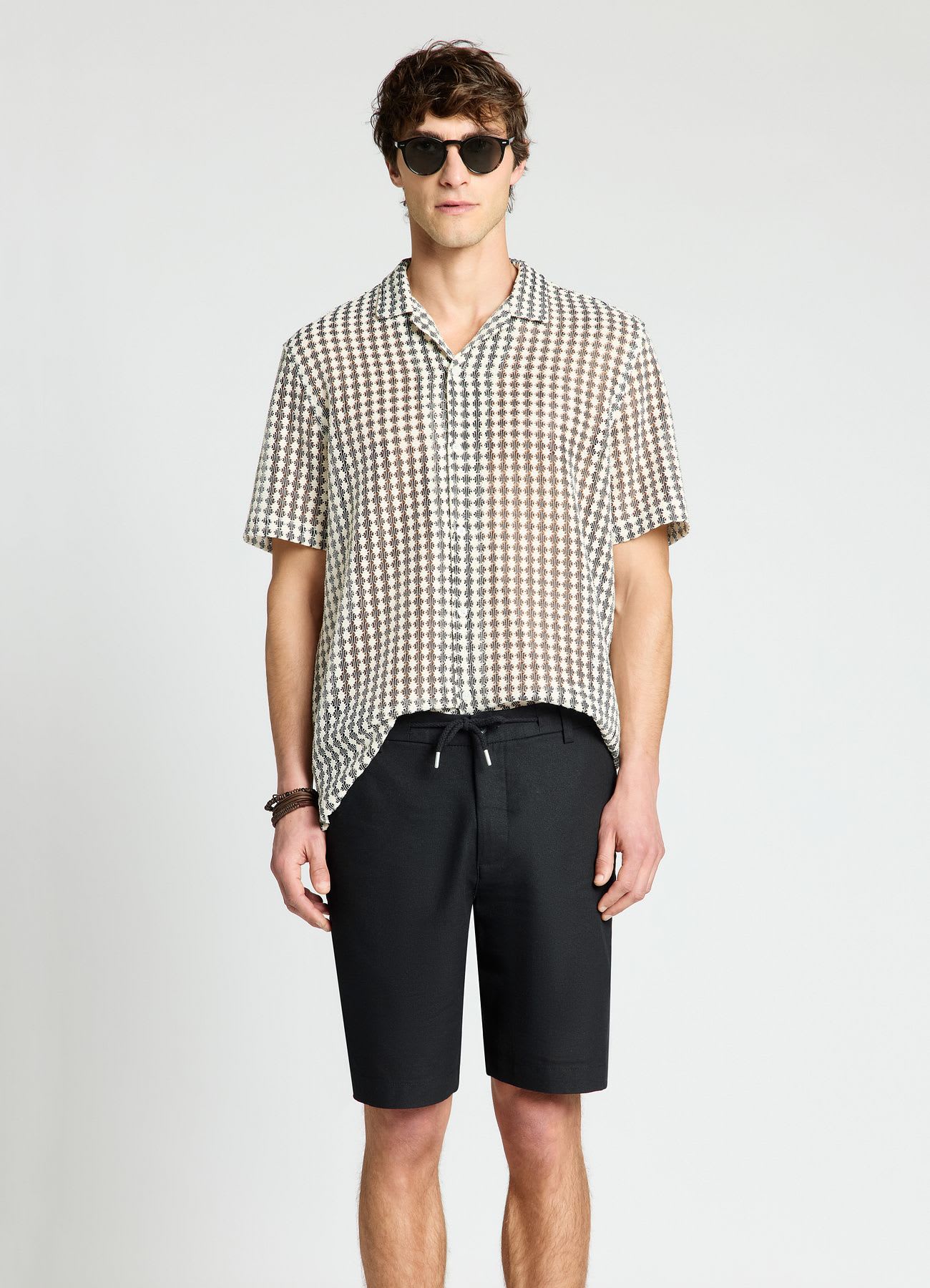 Camicia croquet con stampa geometrica