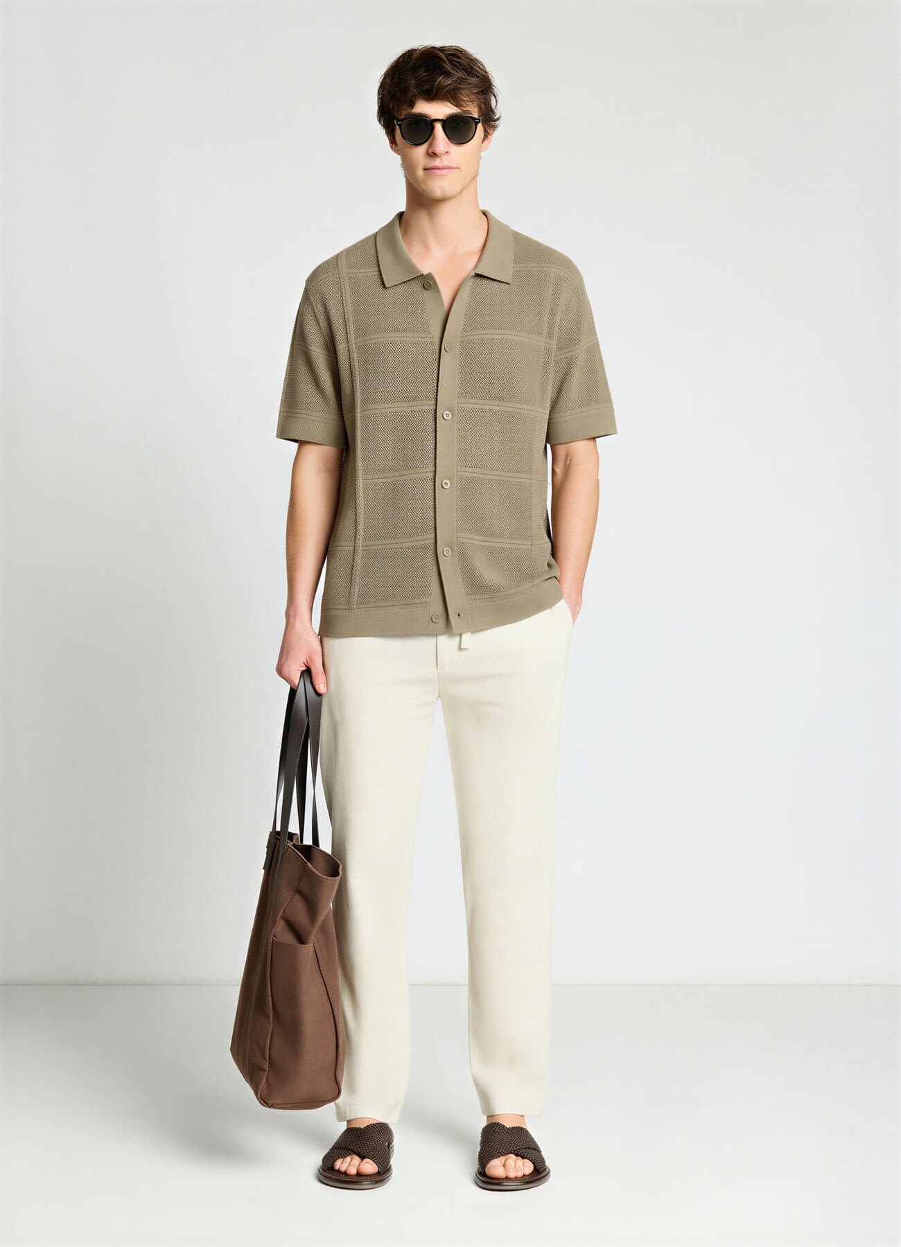 Camicia in maglia con bottoni