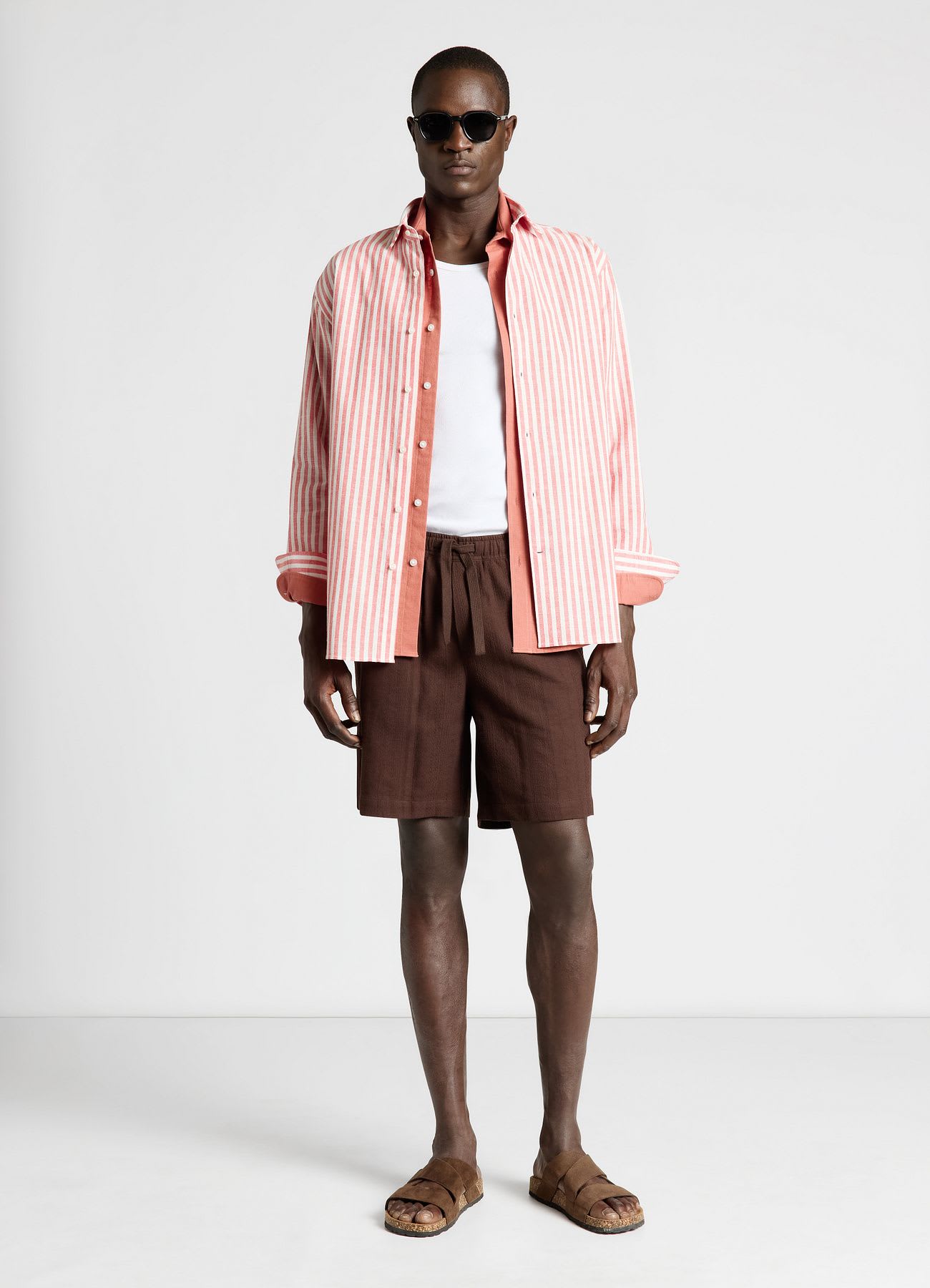 Camicia a righe con colletto classico