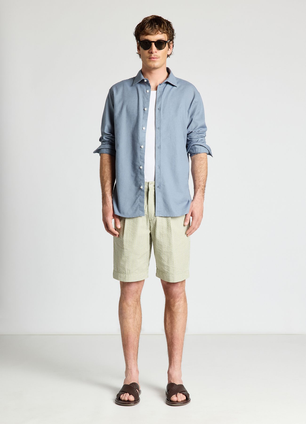 Camicia classica misto lino