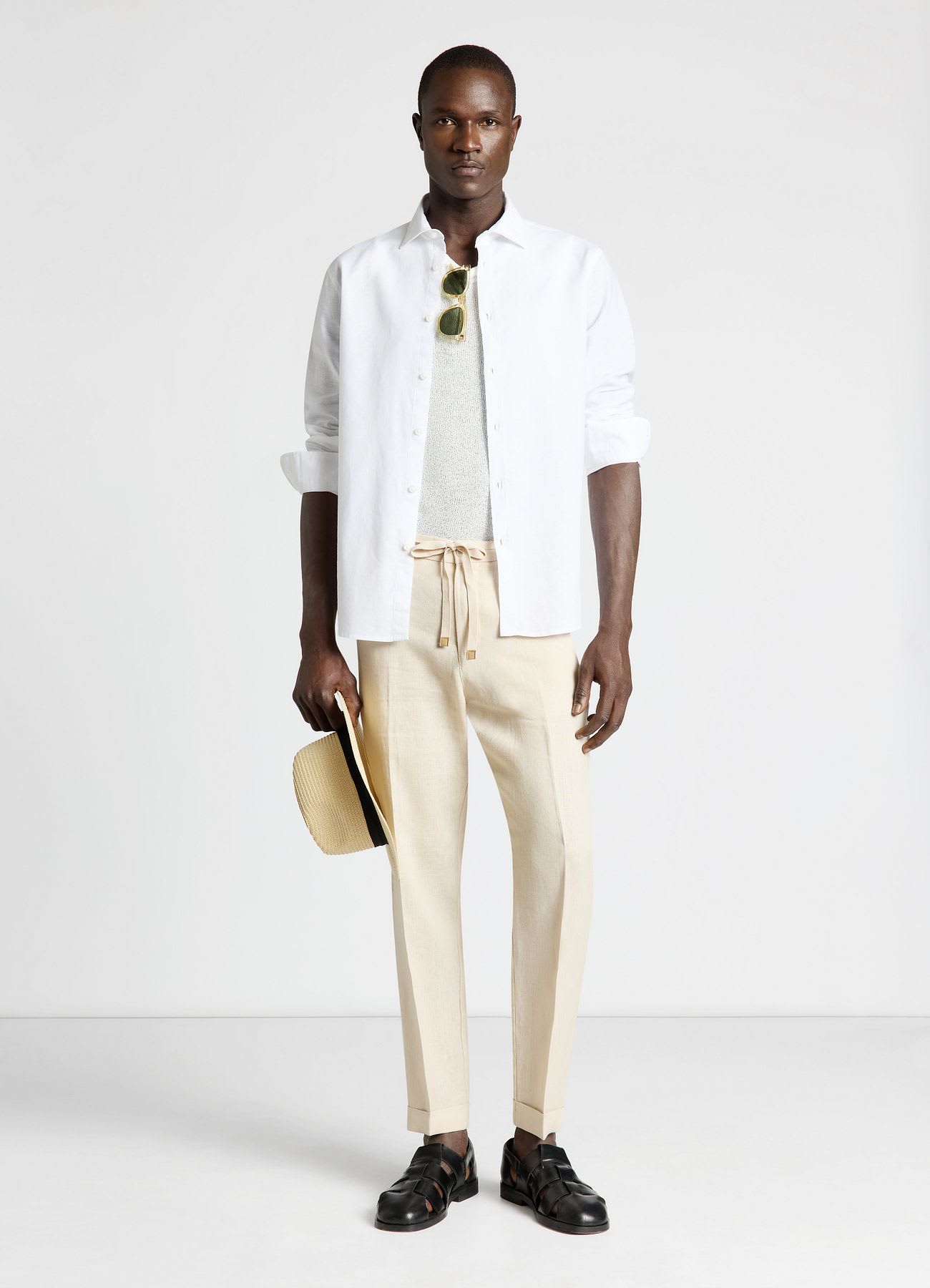 Camicia classica misto lino