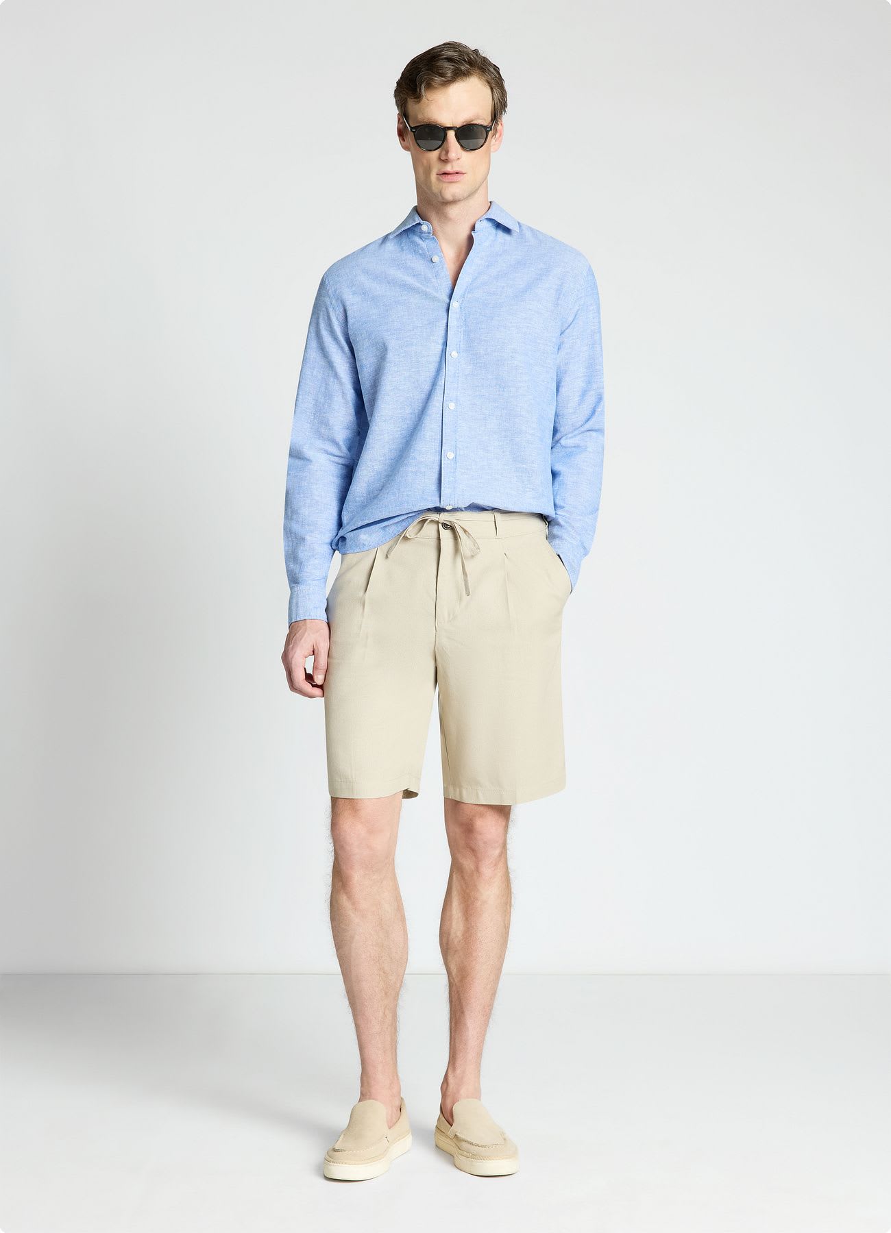 Camicia classica misto lino