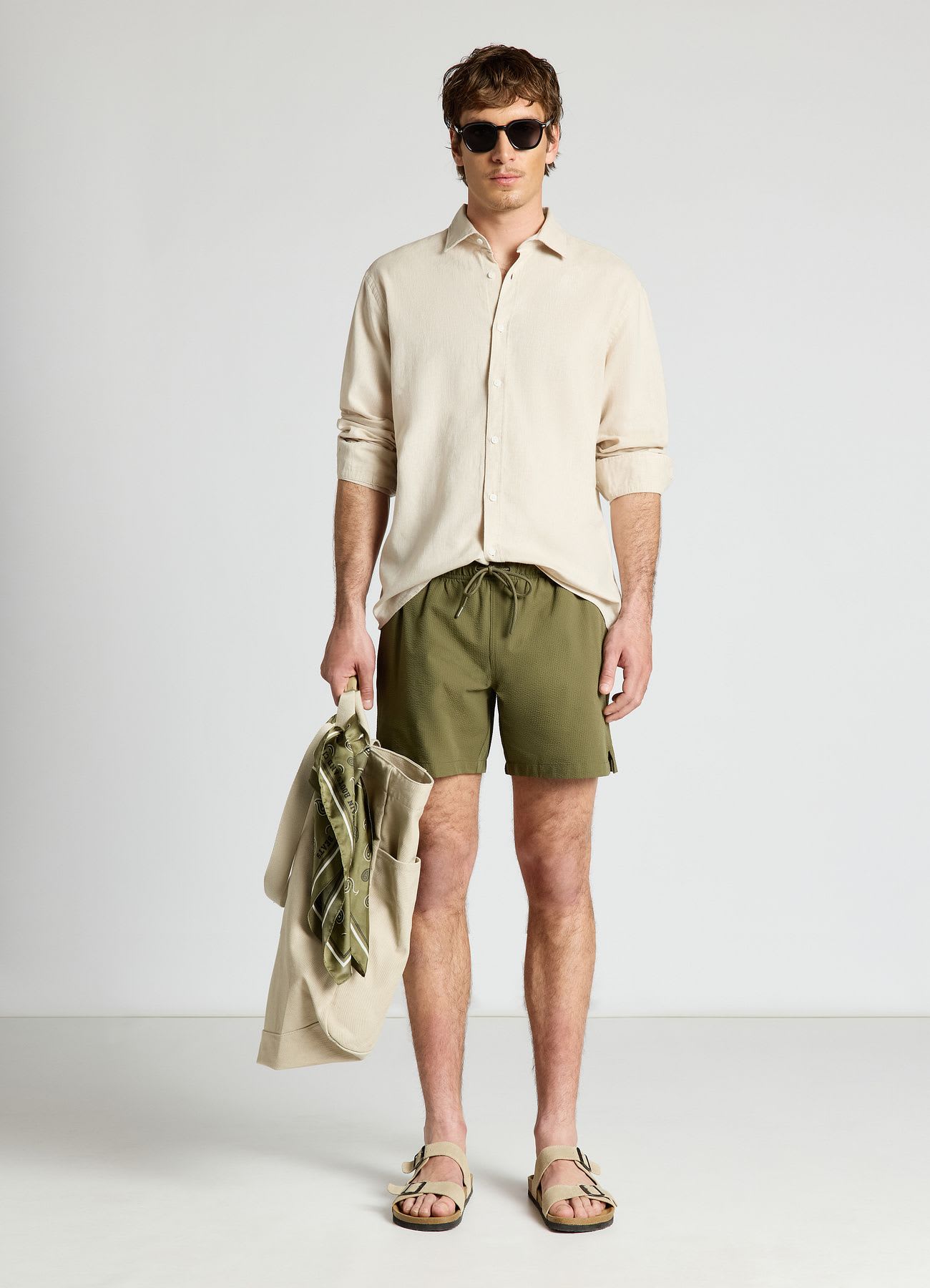 Camicia classica misto lino
