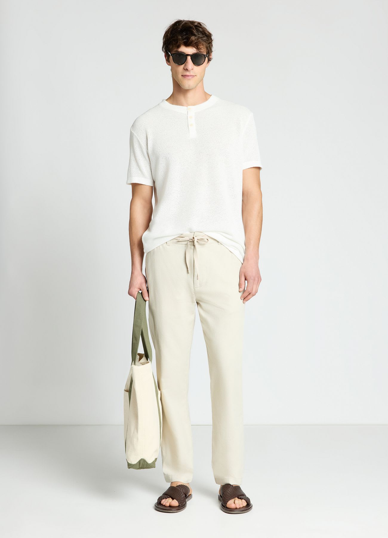 Pantaloni relaxed misto lino