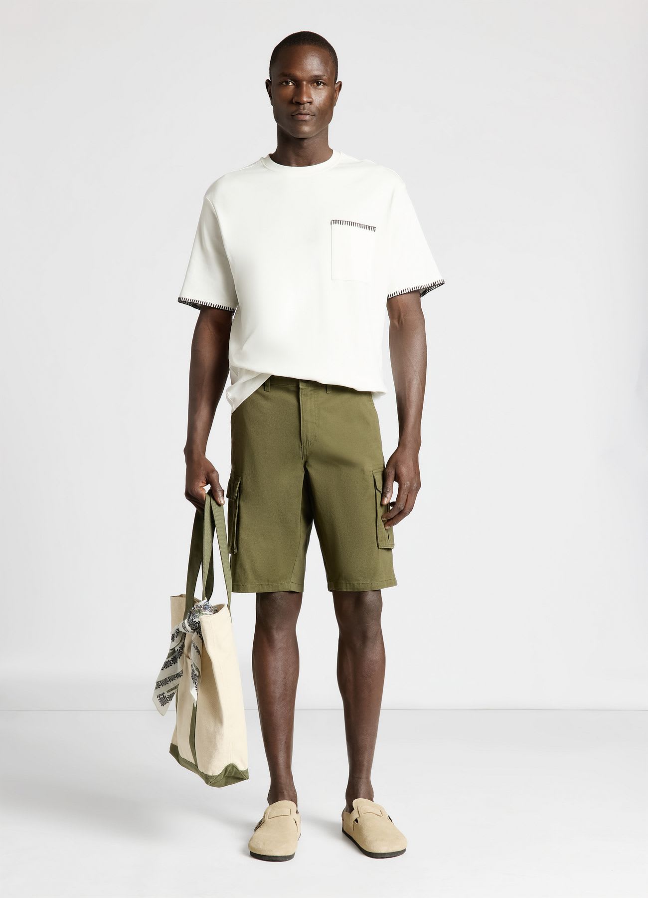 Pantaloncini cargo basic con tasconi