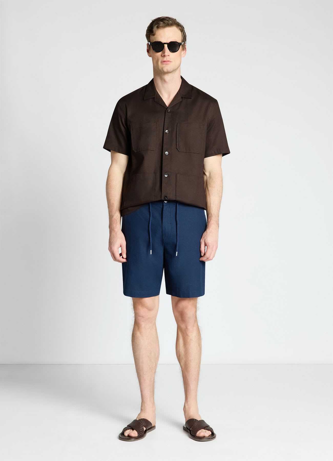 Pantaloncini bermuda misto lino