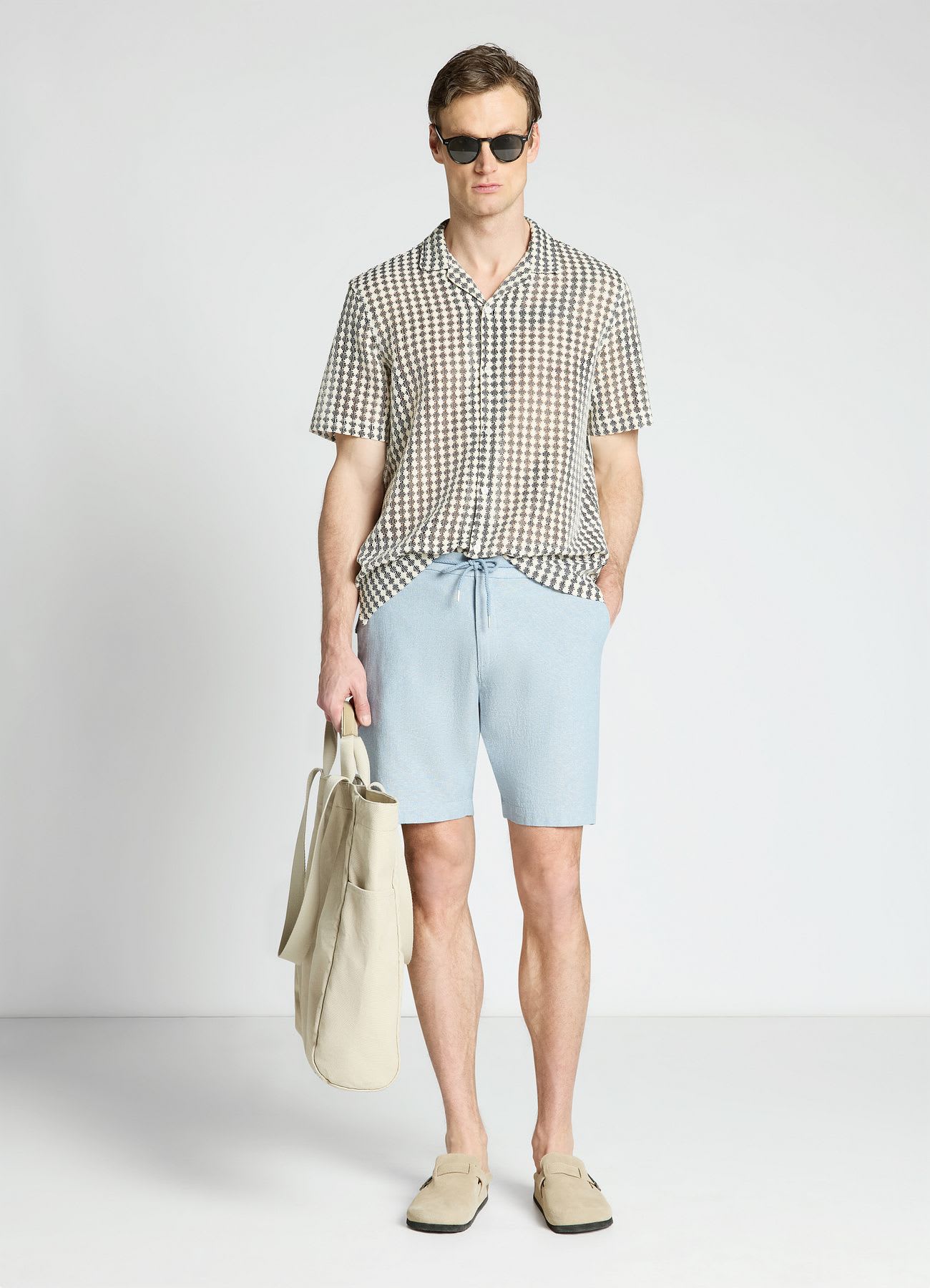 Pantaloncini bermuda misto lino