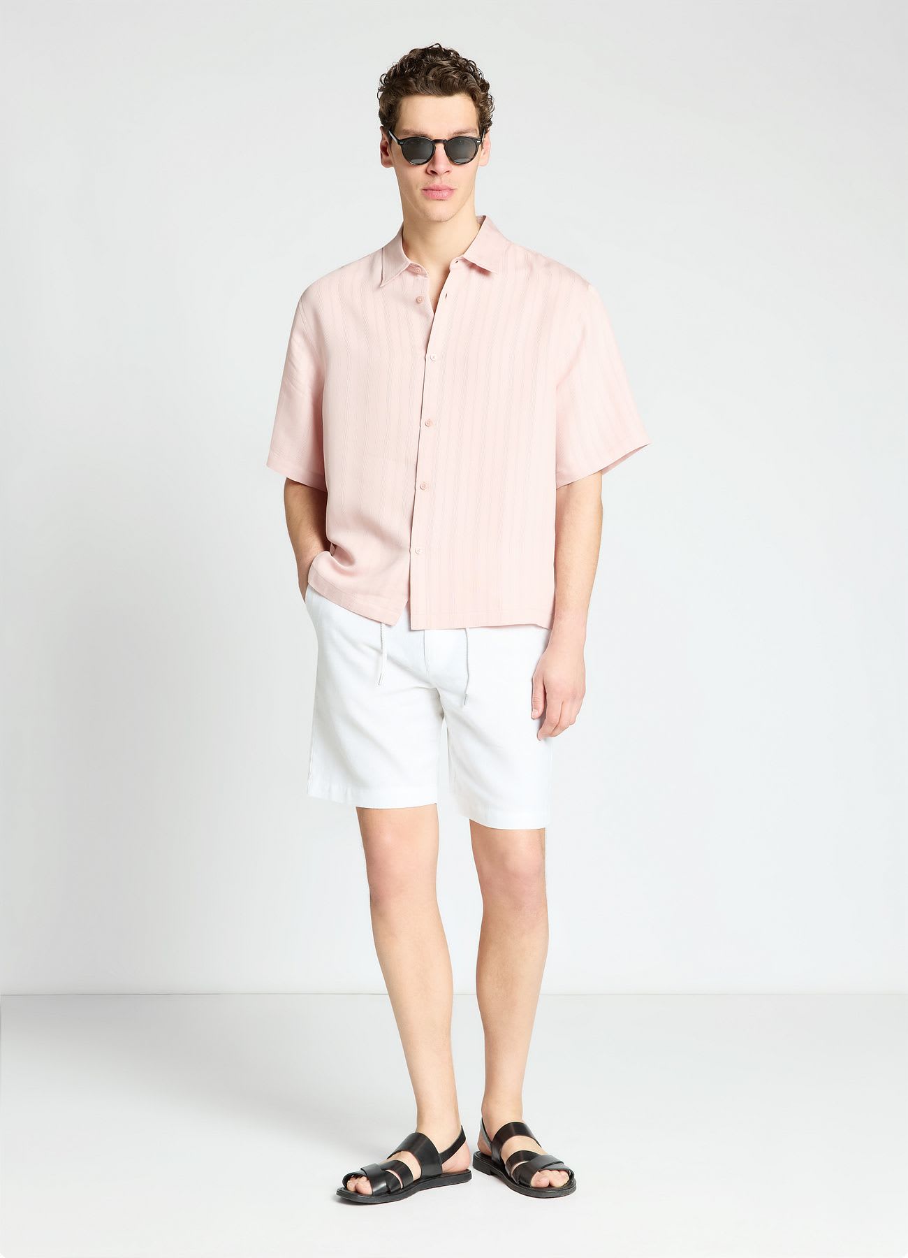 Pantaloncini bermuda misto lino
