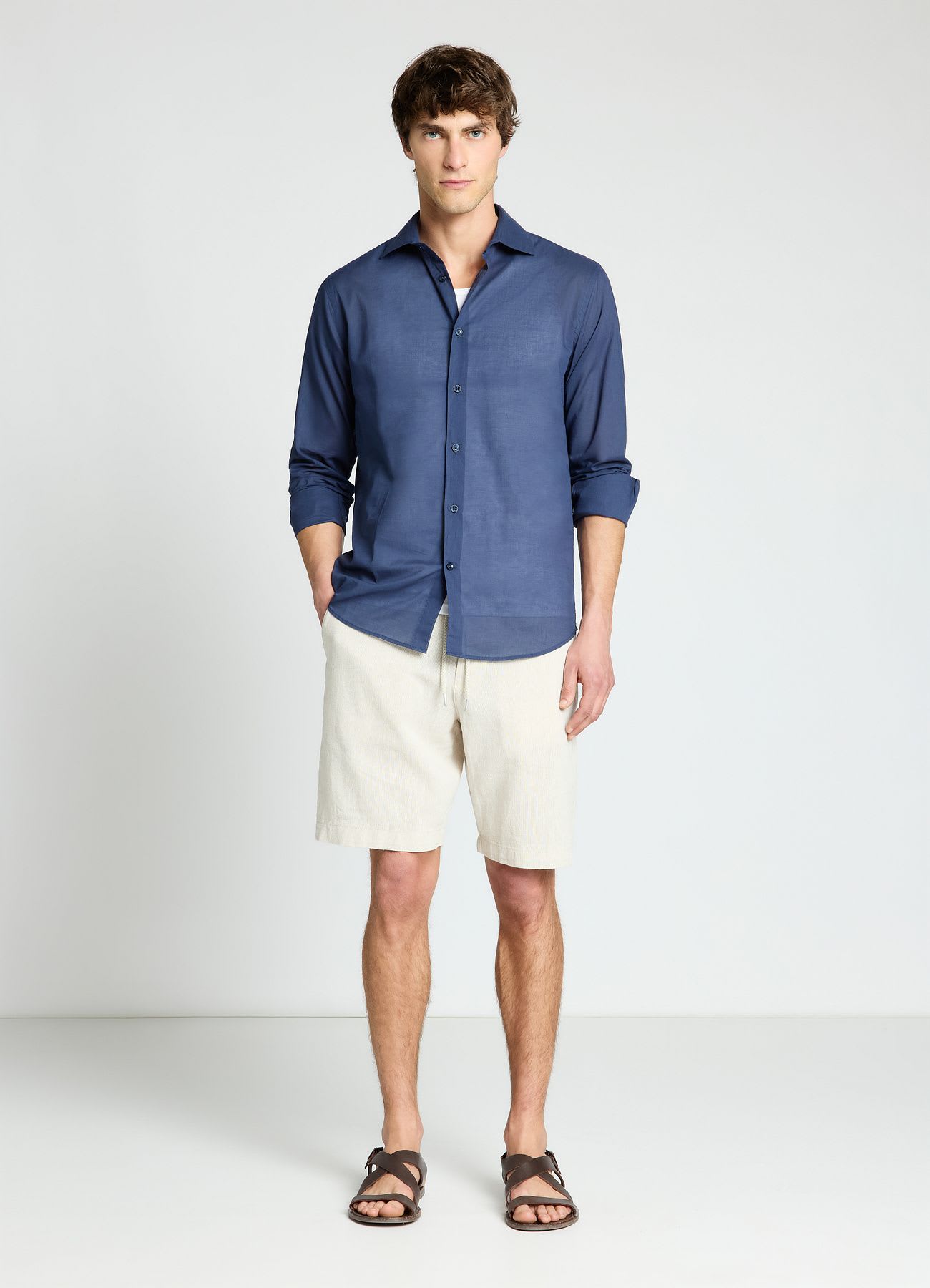 Pantaloncini bermuda misto lino