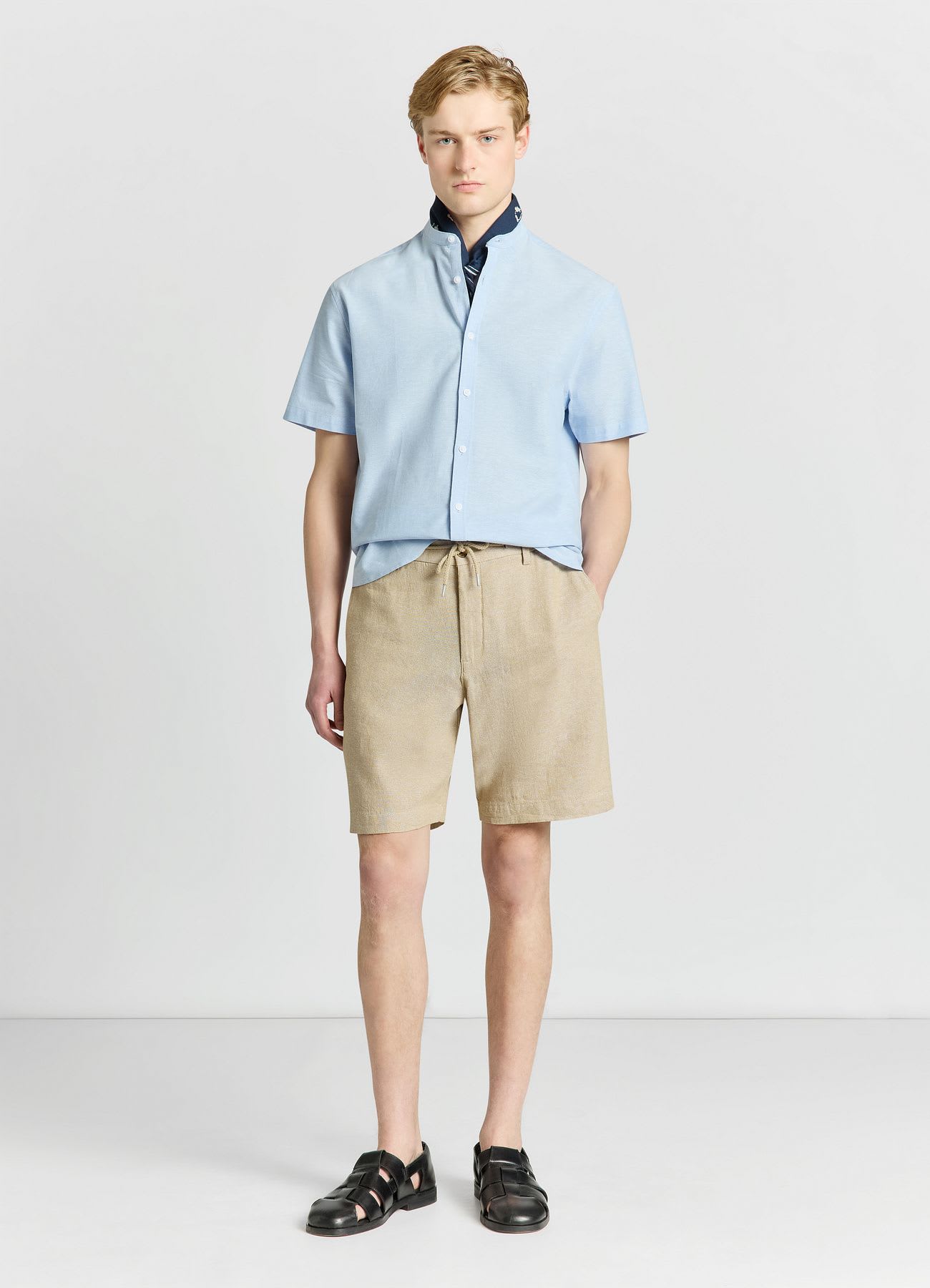 Pantaloncini bermuda misto lino