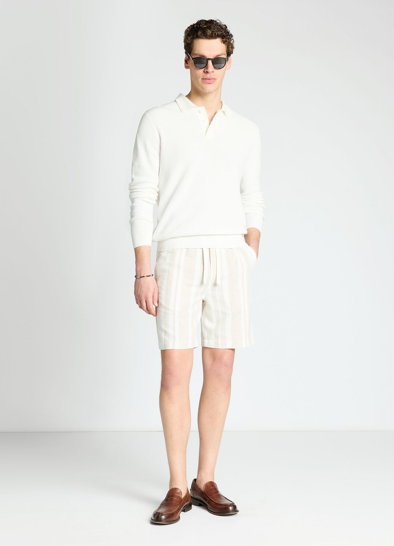 Bermuda jacquard a righe